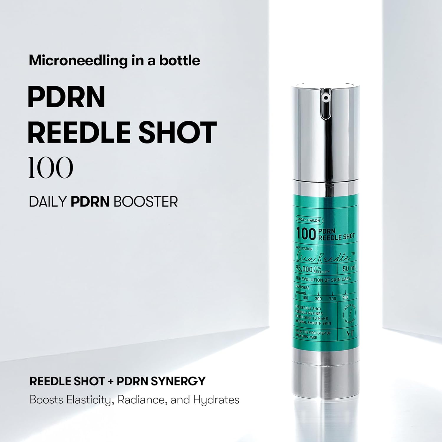 VT COSMETICS PDRN Reedle Shot 100, Spicule Microneedling Serum, Vegan PDRN, Centella Asiatica, Hyaluronic Acid, Exfoliating & Plumping for Glass Skin, Korean Liquid Skin Booster 1.69 Fl Oz (50Ml) image number 3