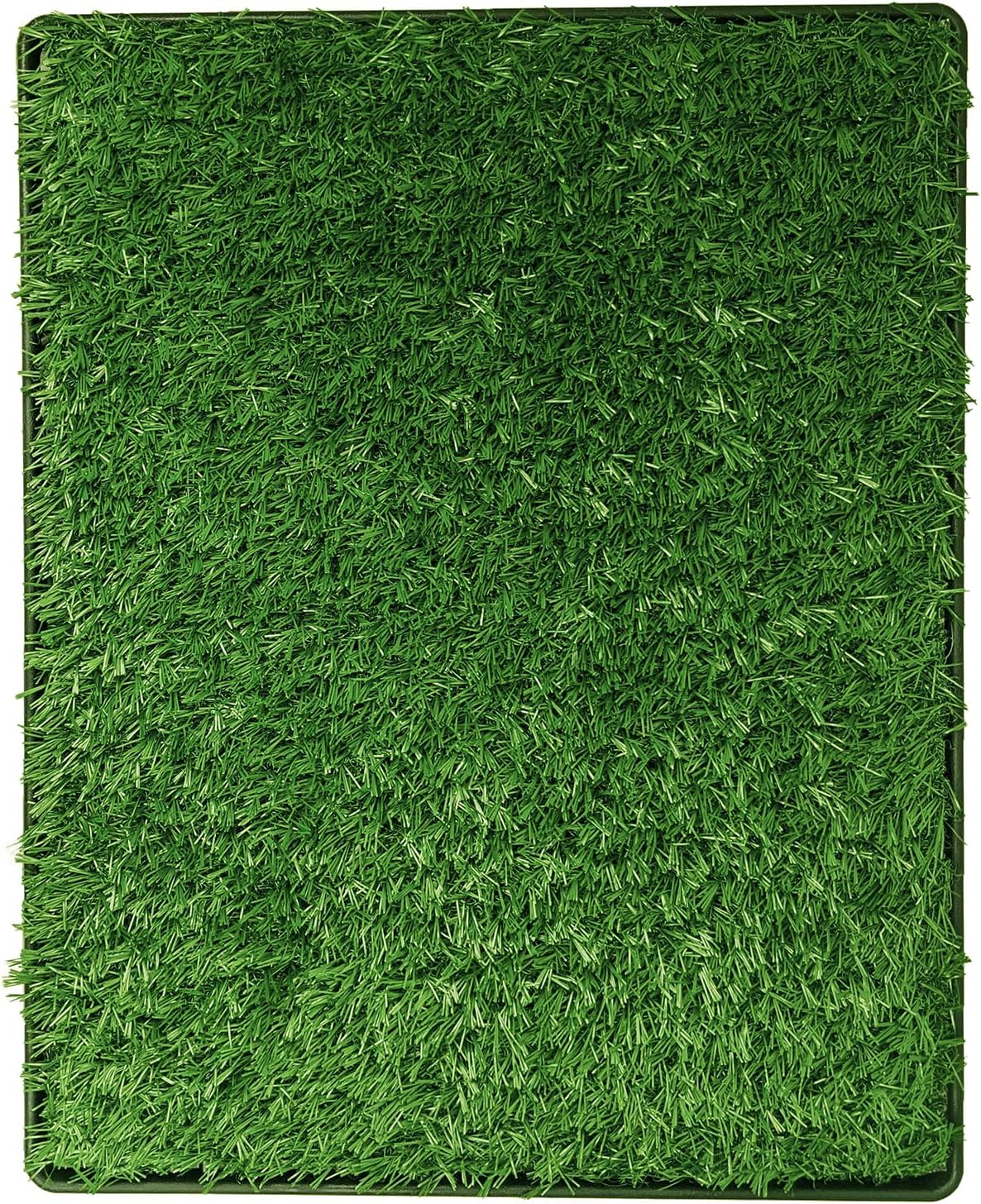 POOWEE! Portable Potty Synthetic Grass Replacement, 57X46Cm, Green - Easy-Clean Pet Potty Mat for Indoor & Outdoor Use, for Slide-Out Tray Systems, Aussie Owned image number 2
