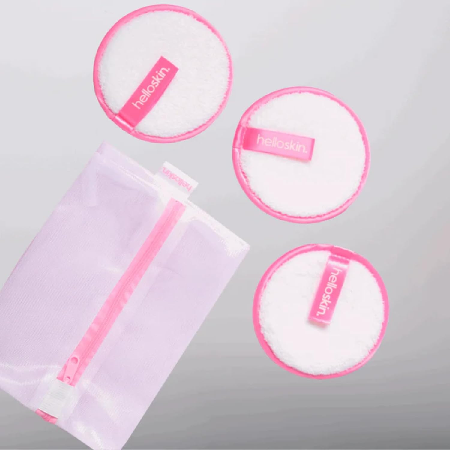 Helloskin Makeup Remover Puffs (3 PACK) | Dual-Sided Reusable Makeup Remover & Exfoliating Pads | Eco-Friendly Face Scrubber for Women | Skincare Puffs for All Skin Types | Gentle & Effective image number 2