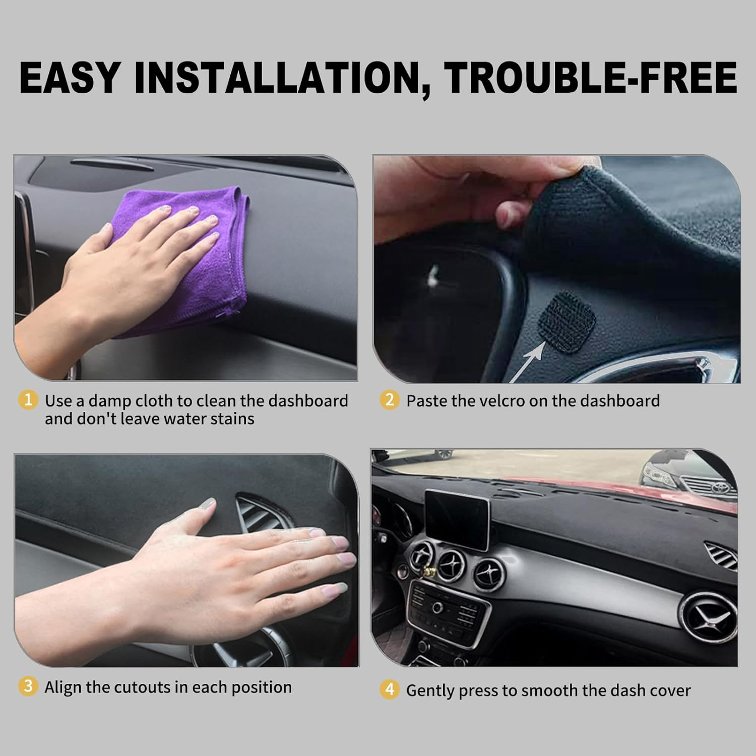 Dashboard Cover Dash Cover Mat Pad Custom Fit for Lexus ES350 2007 2008 2009 2010 2011 2012(Beige) - 2002-2006 Es300 Es330 Beige image number 6