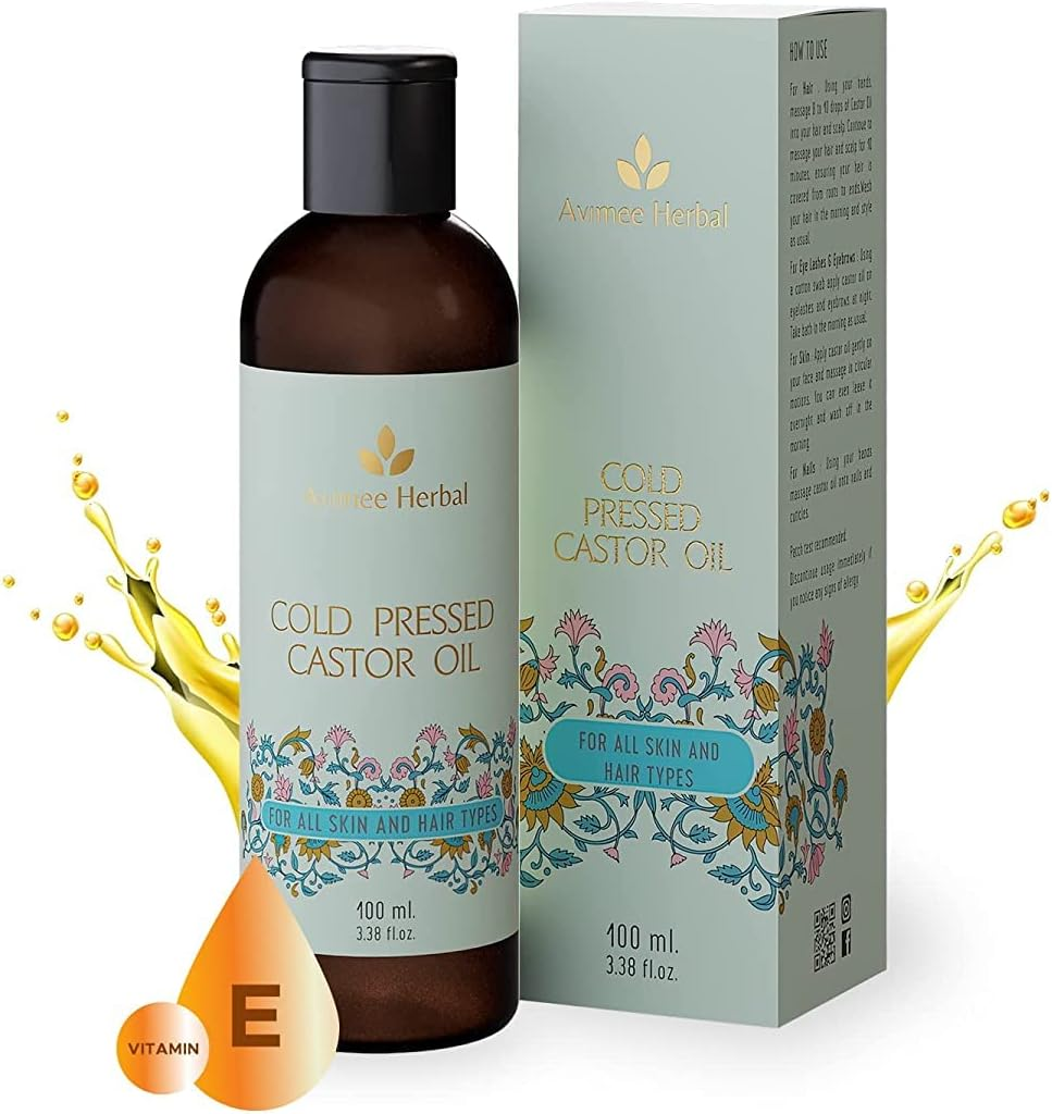 Green Velly Herbal Cold Pressed Unrefined Chemical Free Castor Oil | for Hair & Skin | Promotes Hair & Eyebrow Growth | 100 Ml image number 3