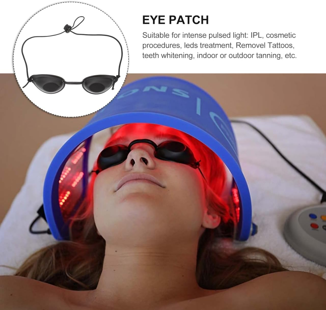 Healeved Photorejuvenation Eye Mask Safety Goggles Led Protection Hard Shell Eye Patch for Beauty Treatments image number 1