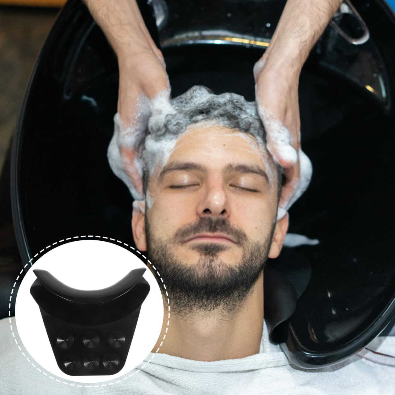 Healeved Salon Neck Rest Pillow with Suction Cups Non-Slip Silicone Neck Support Cushion for Hair Washing Spa and Home Use image number 5