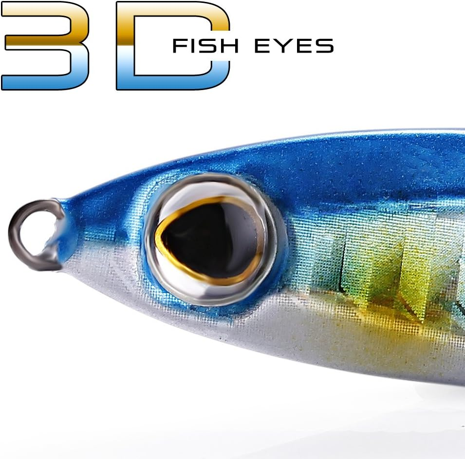 Sougayilang Jigs Fishing Lures Sinking Metal Spoons Micro Jigging Bait image number 5