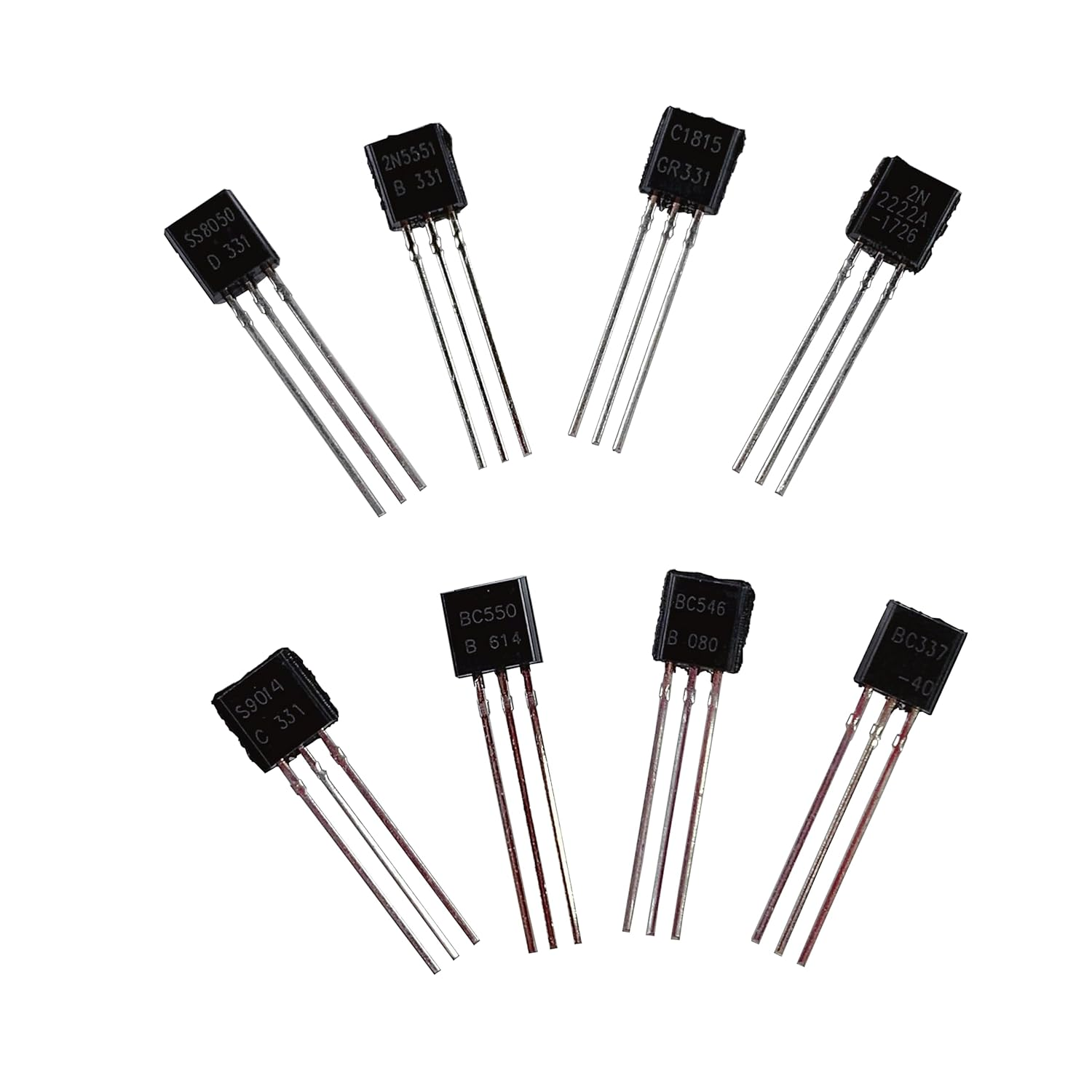 PANMILED 30 Values 600 Pieces Transistor Assortment Kit 2N2222 2N2907 2N3904 2N3906 2N5401 2N5551 S8050 S8550 S9012 S9013 S9014 S9015 A1015 C1815 C945 BC327 BC337 BC547 BC550 BC557 PNP NPN TO-92