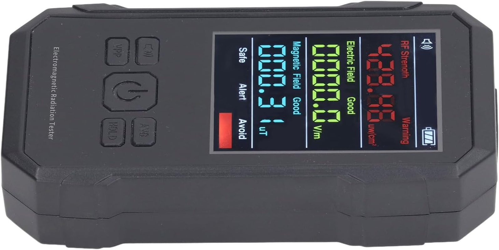 Field Level Alert Geiger Counter Radiation Detector Black Digital Professional EMF Meter LED Display Handheld RF Electric Field Magnetic, Geiger Counter Nuclear Radiation Detector image number 3
