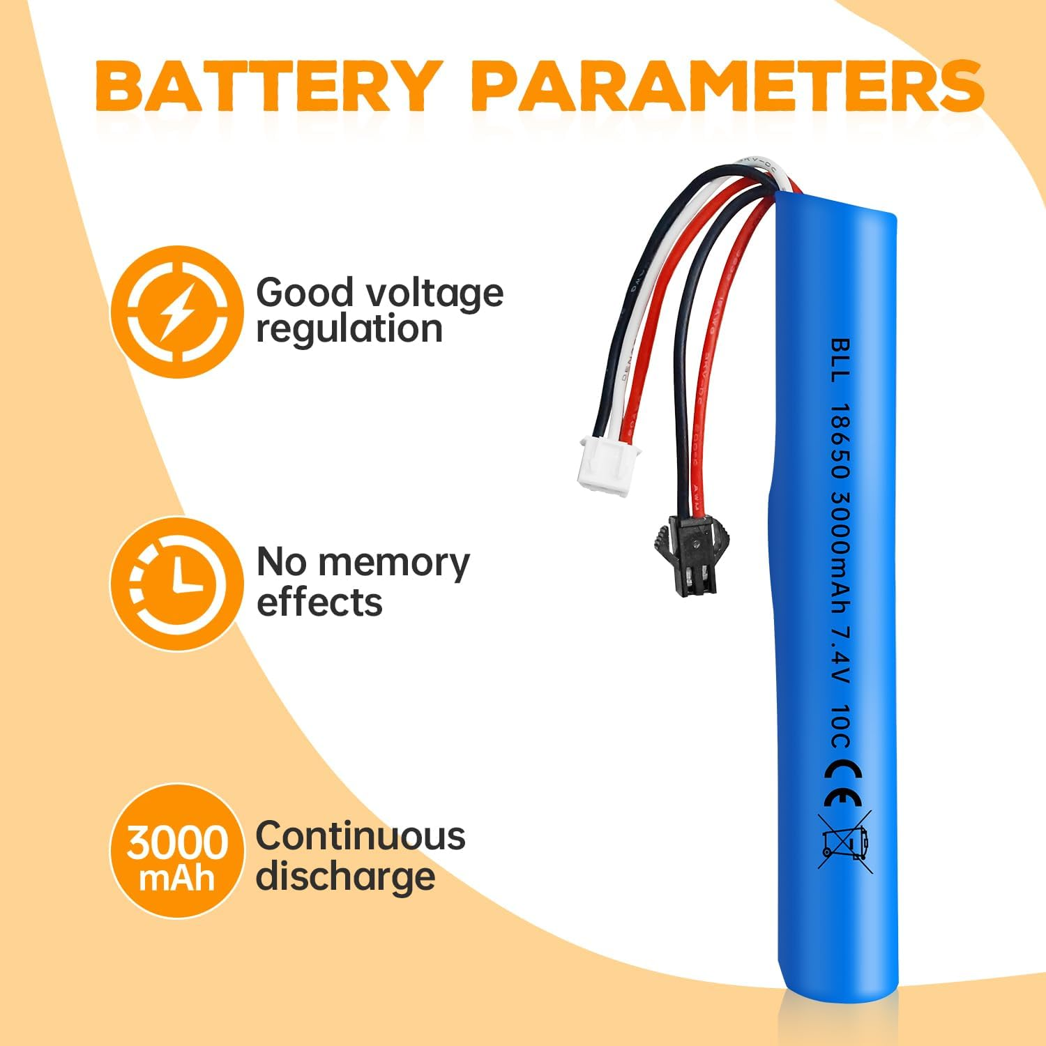 Fytoo 2PCS 7.4V 10C 3000Mah with SM-2P Plug and 2In1 Charger Suitable for MP5K M4 M110 SRB1200 SRB400 SRB400 SUB Air Gun Gel Water Droplet Explosion Toy Gun Remote Control Toy Car Battery image number 2