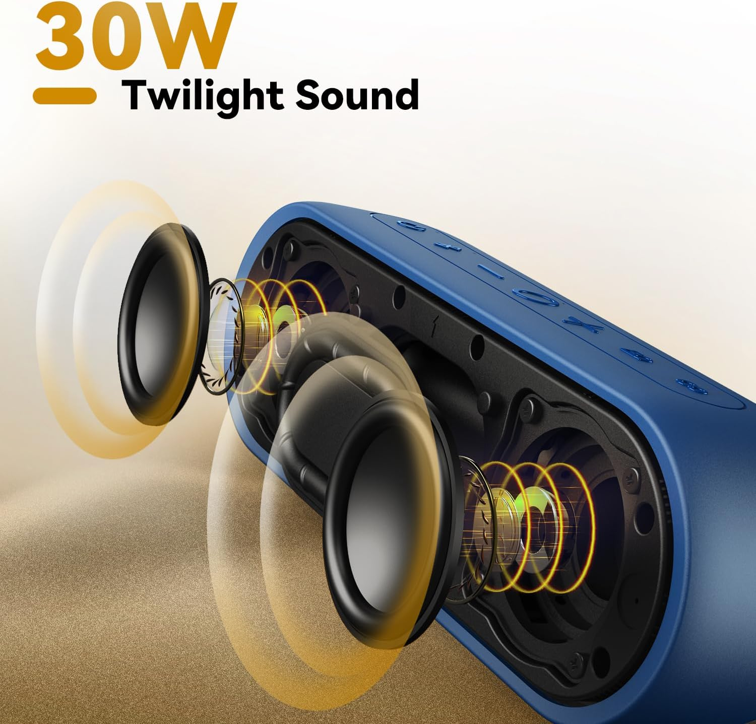 Tribit Xsound Plus2 30W 5.3 Bluetooth Wireless Speakers,Powerful Louder Stereo Sound with Bass-Enhanced Xbass Function,24H Playtime,Ipx7 Waterproof,Built in Mic,150Ft BT Range for Home/Outdoor,Blue image number 2