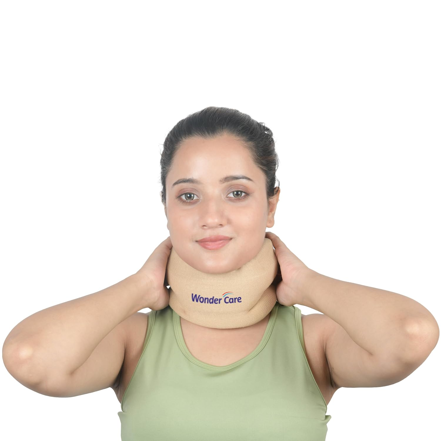 Wonder Care Neck Brace for Sleeping Cervical Collar Relief Neck Pain and Neck Support Soft Foam Wraps Keep Vertebrae Stable for Relief of Cervical Spine Pressure for Women & Men Black-Medium