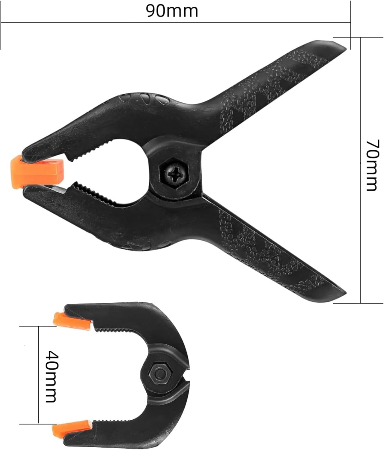 12 Pcs Spring Clamps, 3.5 Inch Heavy Duty Nylon Clips for Woodworking, DIY Projects, Crafts, Photo Studios and Background image number 4