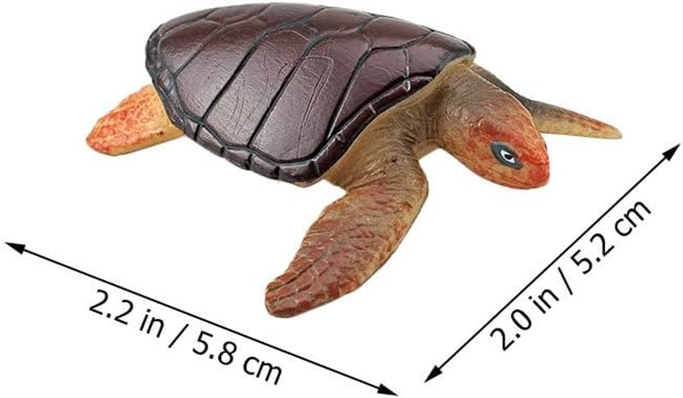 ERINGOGO Lifelike Turtle Model Toys 2.3 Inch Plastic Tortoise Figurines for Desktop Garden Party Favors and Home Decoration image number 2