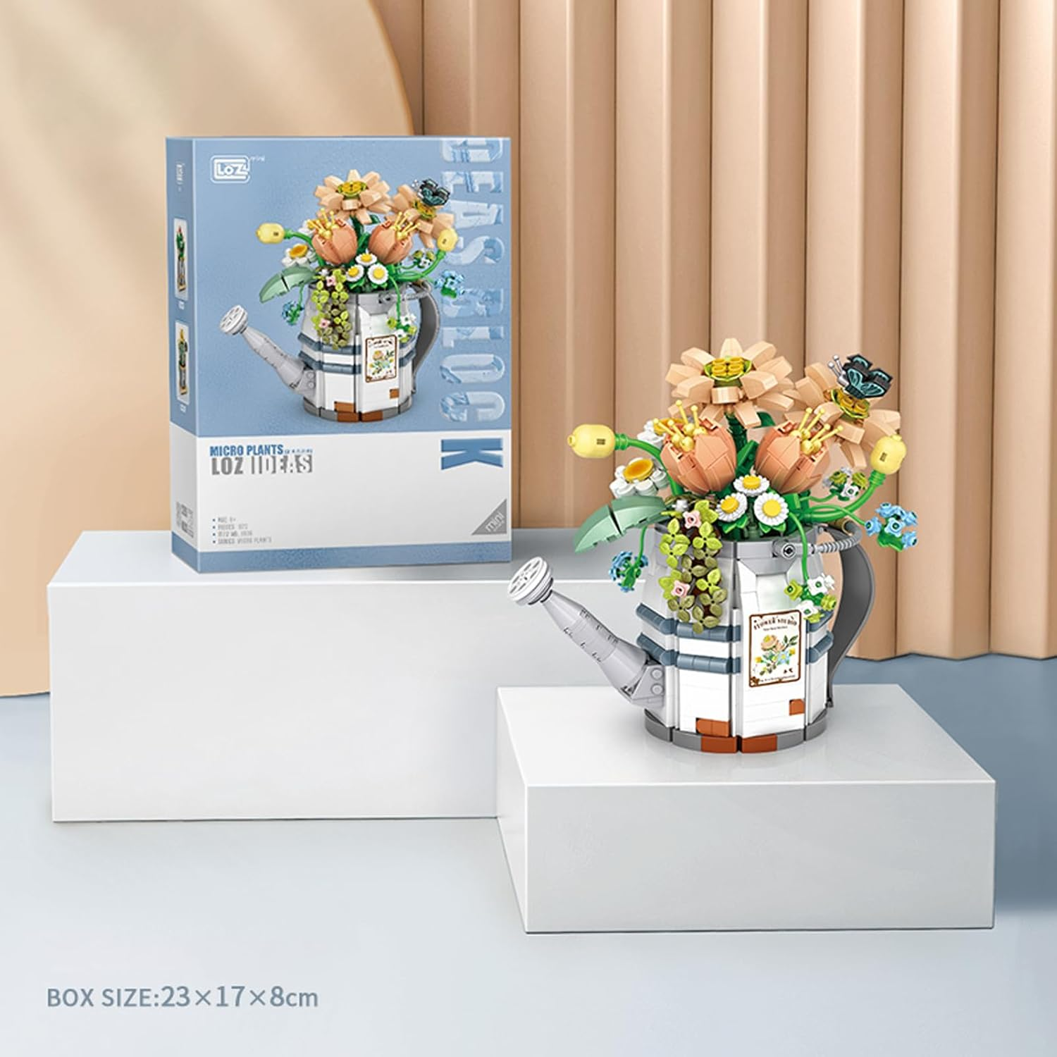 Toymart Watering Can Bouquet Building Set &ndash; 973 Pcs Mini Bricks Flower Pot Model for Adults and Kids, DIY Plant Building Block Set, Creative Flower Basket Home Decor, Botanical Gifts image number 2