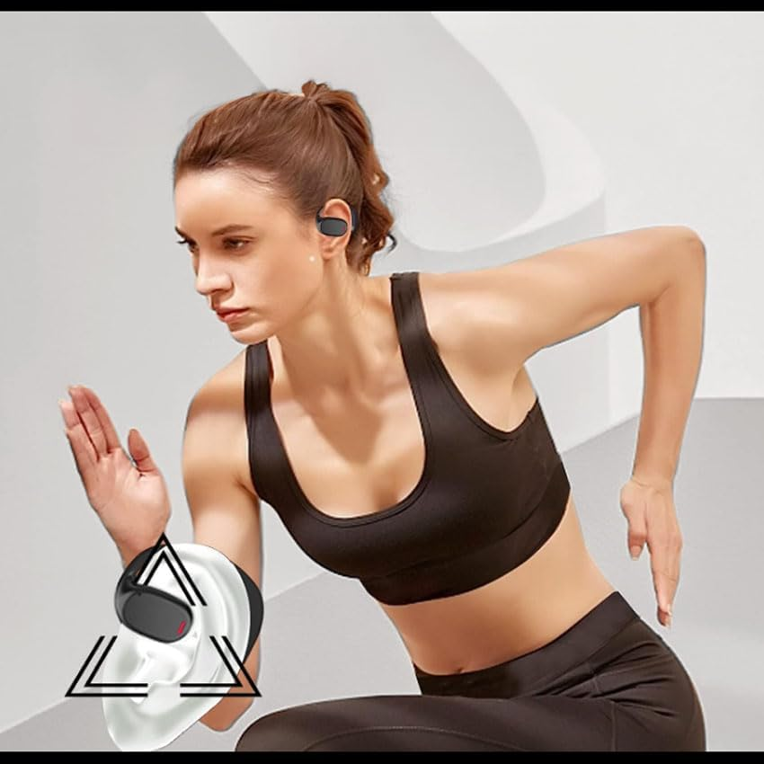 Monkey Ladder PRENDELUZ Wireless Bluetooth Headphones with Ear Hooks, Black, 6 Hours Playtime image number 2