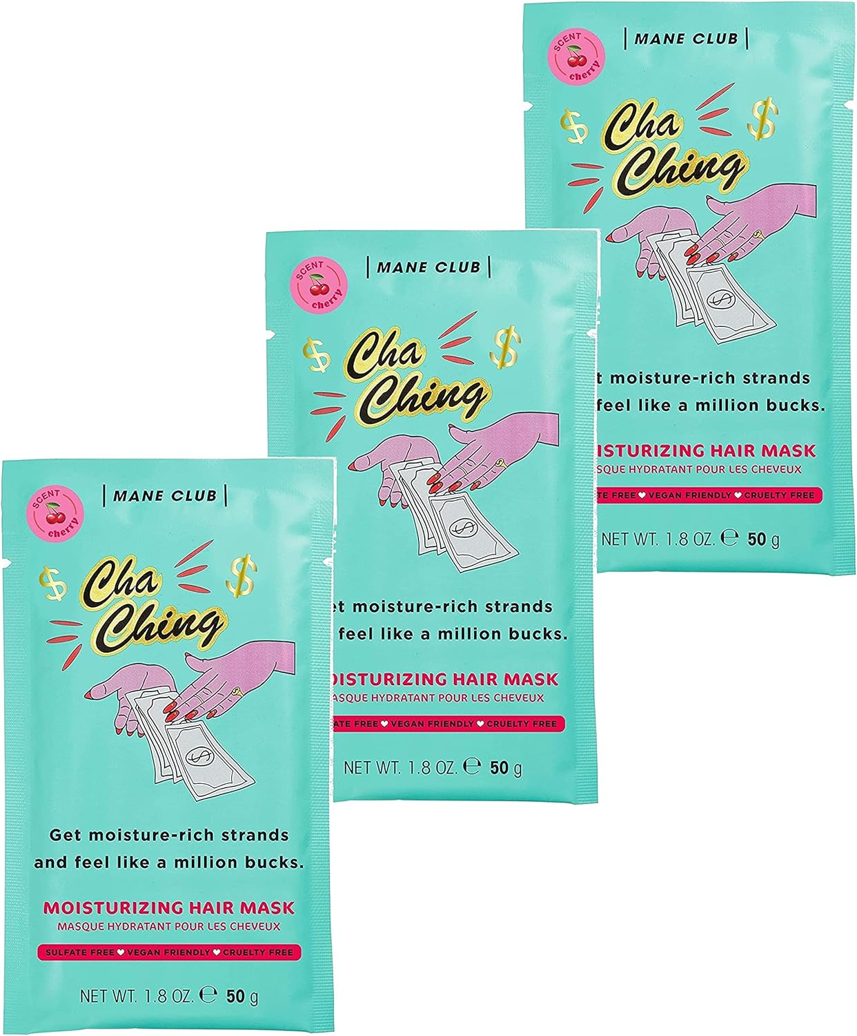 MANECLUB Churching Moisturizing Hair Mask Treatment Cherry Scent Set, 1.8 Oz (50 G) X 3 Packs image number 3