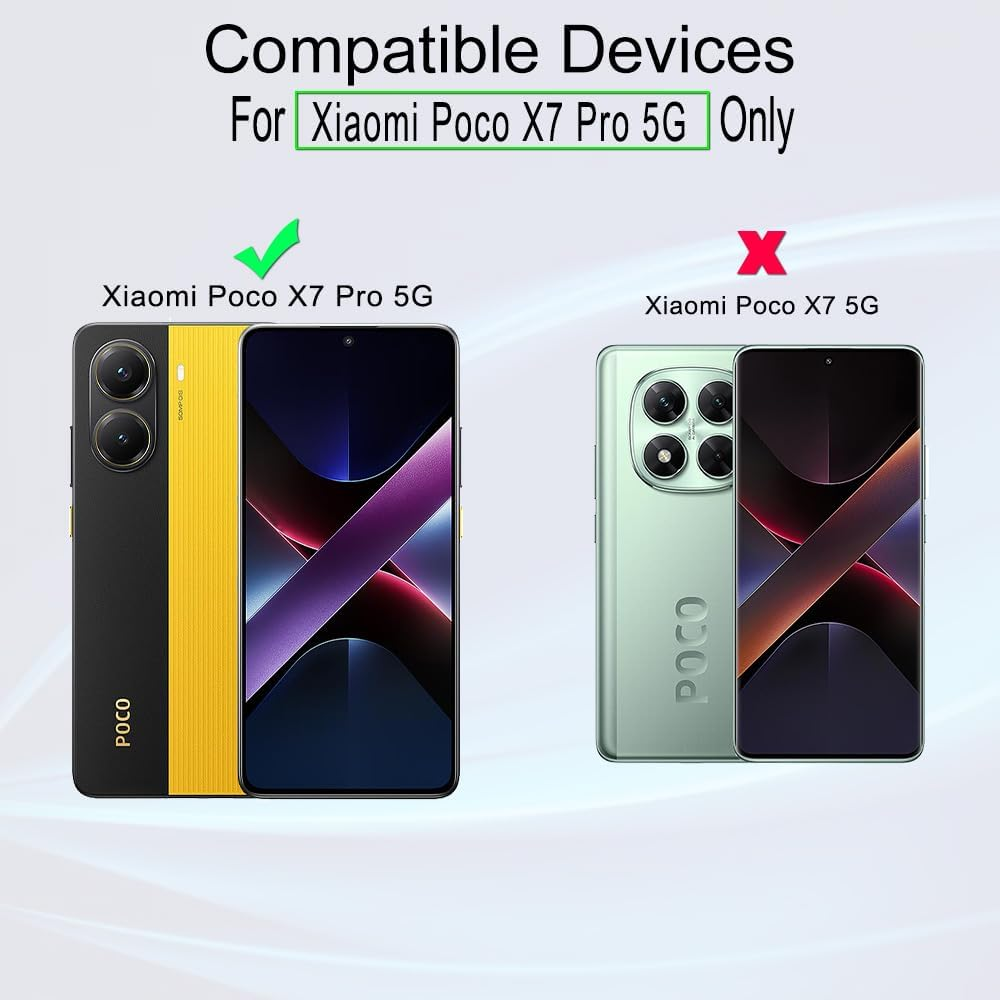 Ibywind 2 Pcs Screen Protector Compatible with Xiaomi Poco X7 Pro 5G 6.67",Tempered Glass,With 1Pc Camera Lens Protector,1Pc Back Film,Anti-Scratch,Bubble Free image number 5