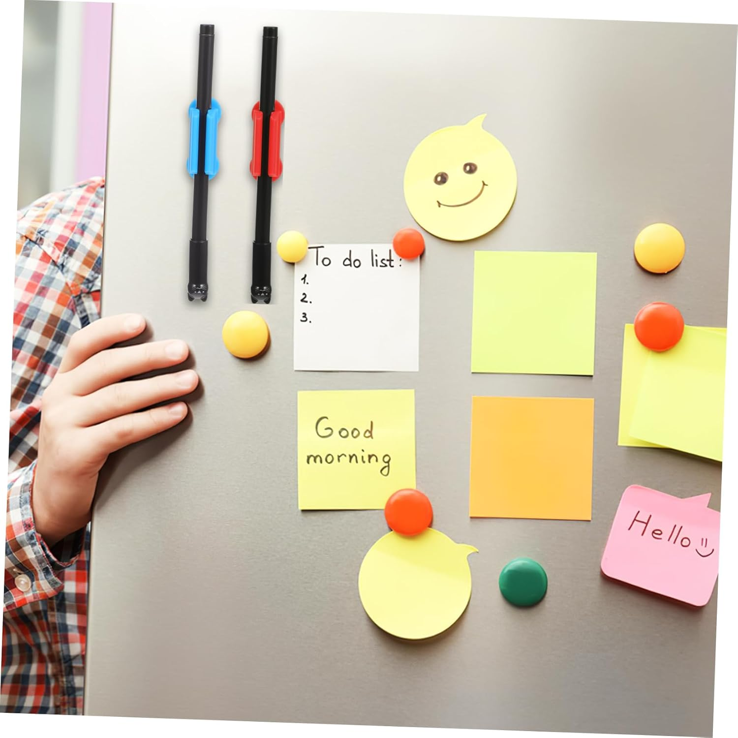 MINAOLULUS 12Pcs Silicone Pen Holder for Desk Self-Adhesive Marker Organizers Strong Adhesion Modern Minimalist Design Compatible Pencils Brushes Stylish Office Accessories image number 4