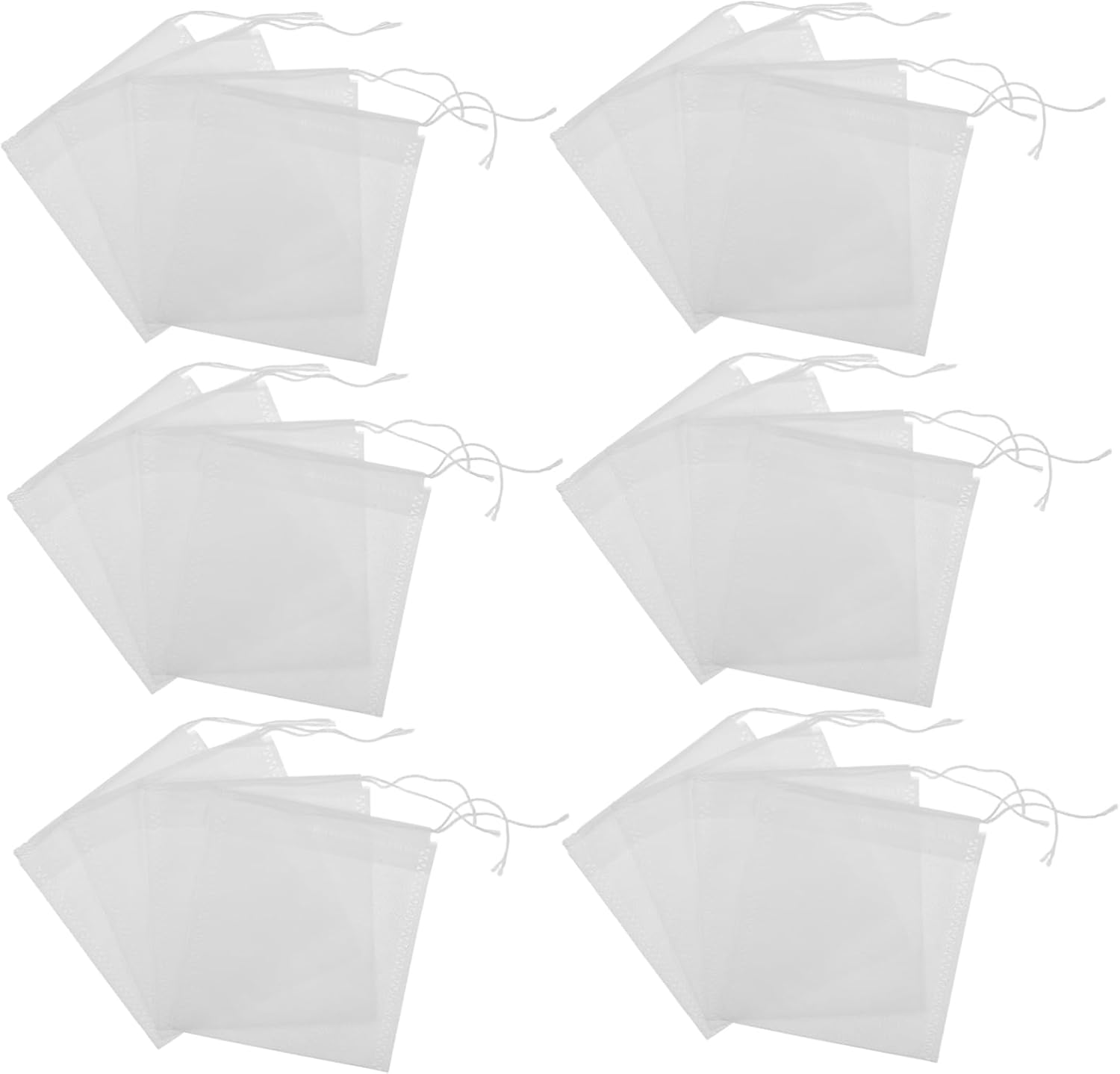 BAZEITFLOW 100Pcs Drawstring Tea Filter Bags for Loose Leaf Tea for and Travel Use image number 3