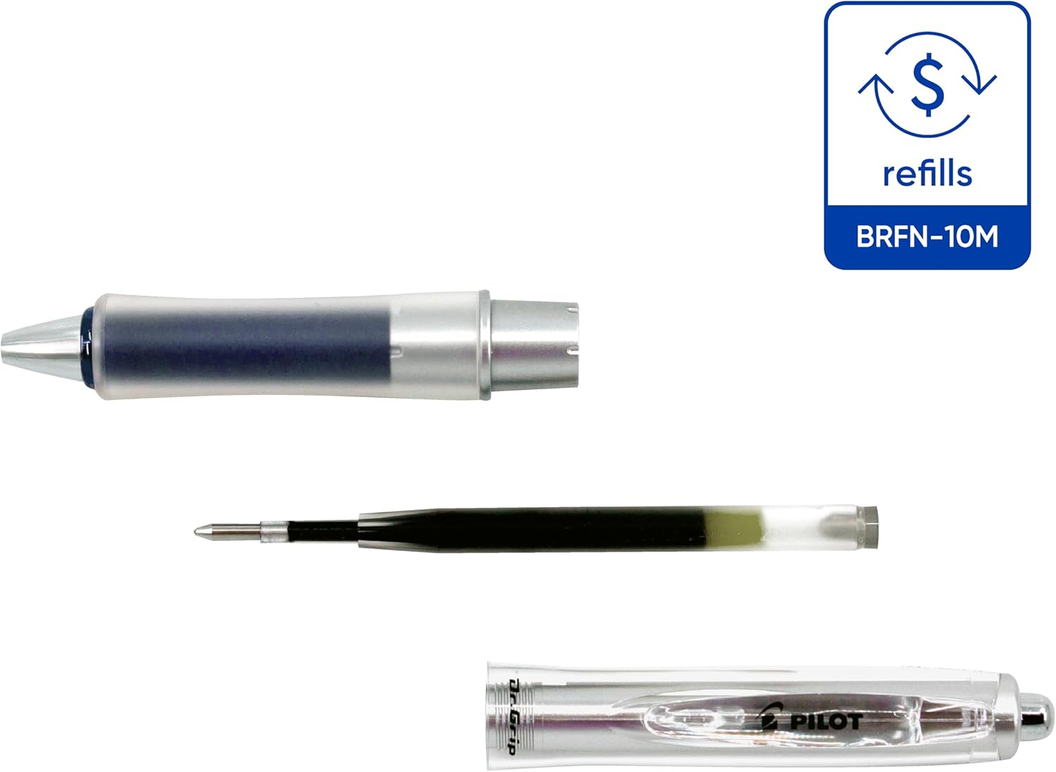 Pilot Dr Grip Advance Retractable Medium Ballpoint Pen, Black Barrel, Black Ink, Prevents Writing Fatigue, Perfect for Exams & Extended Writing image number 4