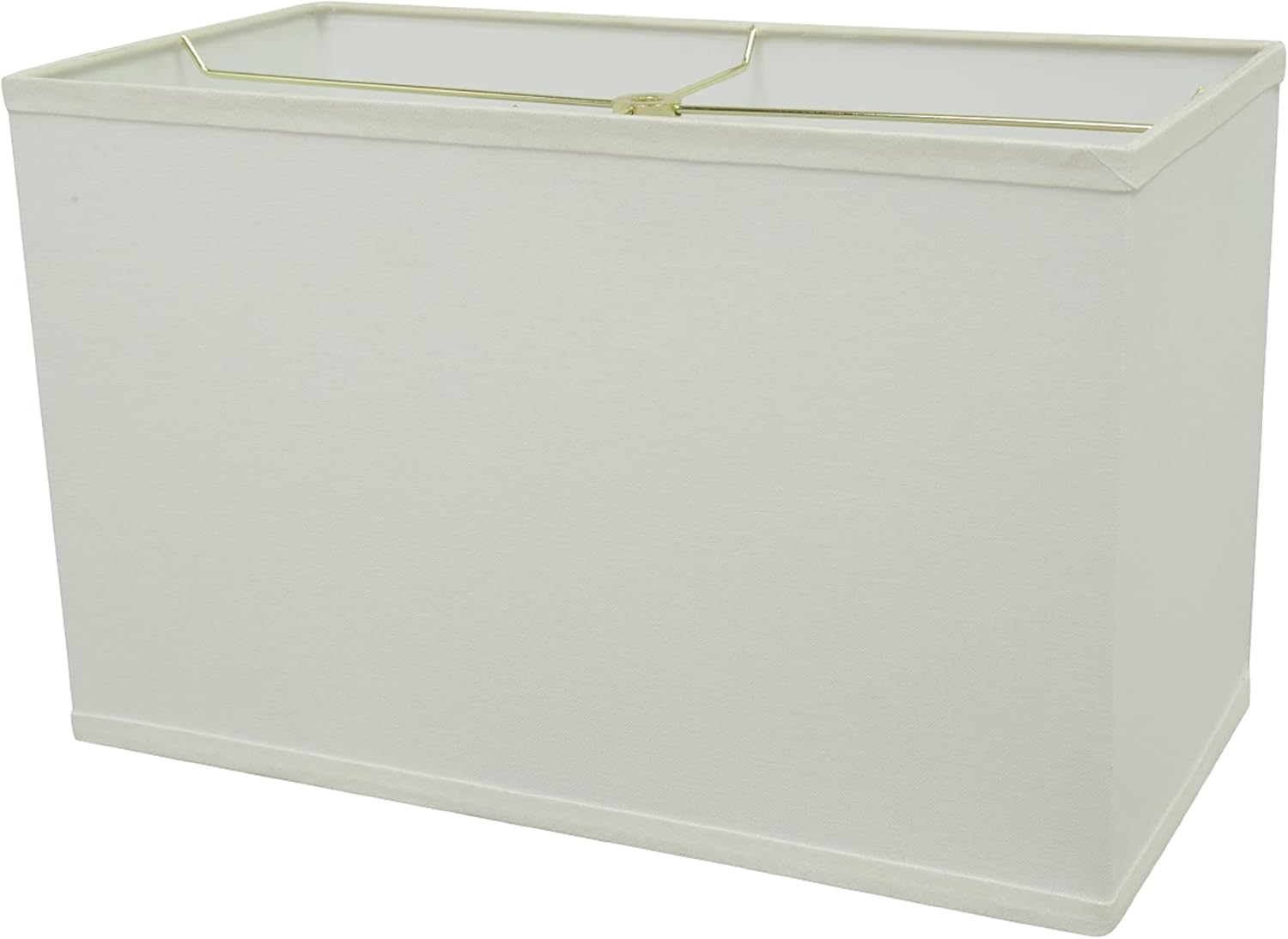 Aspen Creative 36005, Transitional Rectangular Hardback Shaped Construction White, Wide (8" + 16") X 10" Spider LAMP Shade