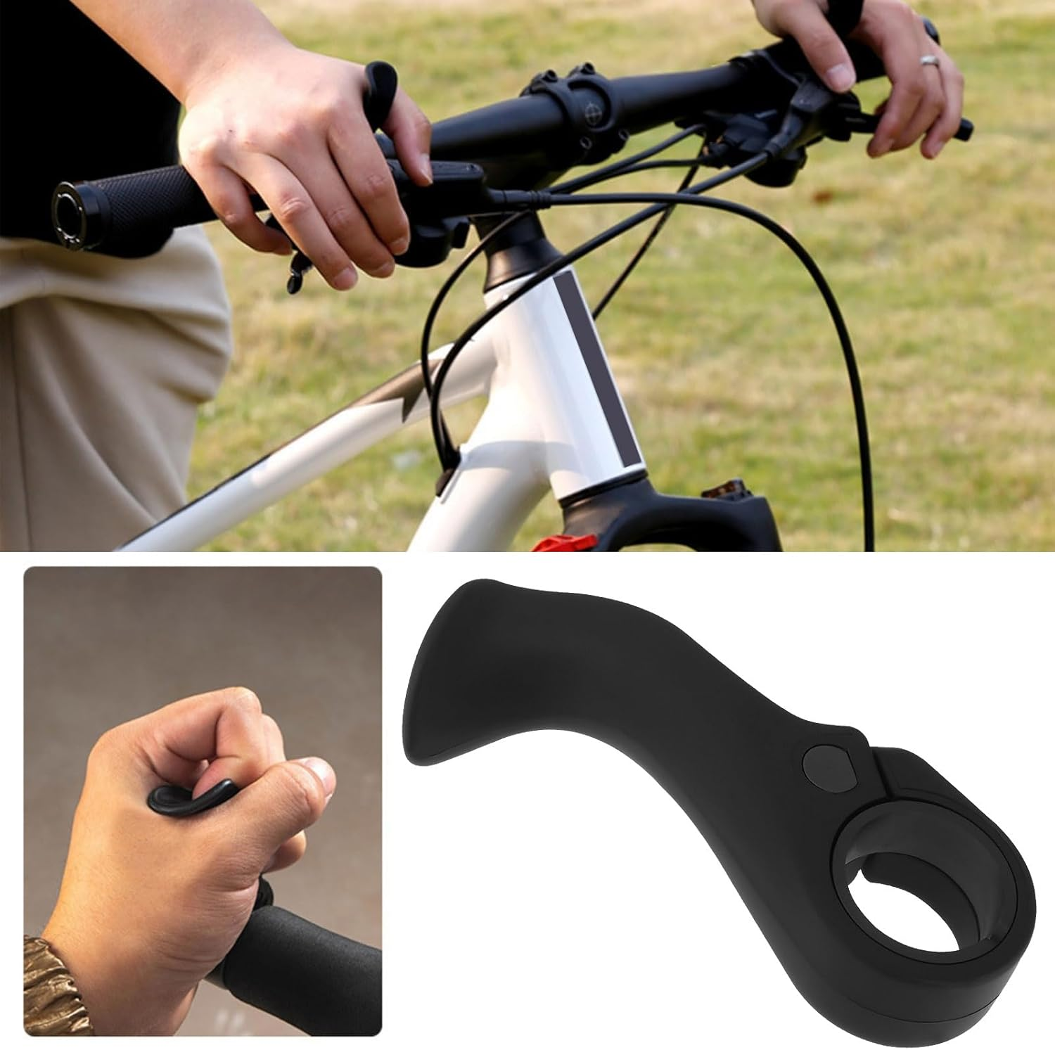 Create Idea 1 Pair Bicycle Innerbarend Grips, Nylon Bicycle Bar Ends for 22Mm Handlebar Mountain Bikes, Road Bikes, City Bikes, Compatible with Sqlab 711, 70X image number 2