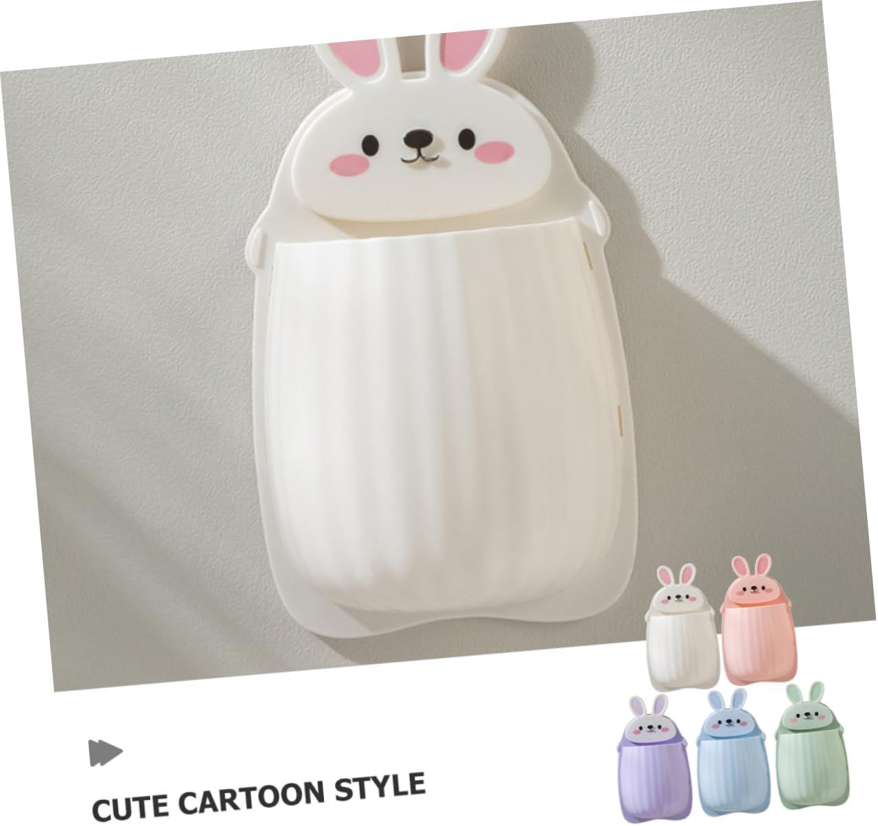 5Pcs Toothbrush Organizer Wall Mount No Drilling Storage Box for Toothpaste Remotes Wall Mount Basket for Home Bathroom image number 6