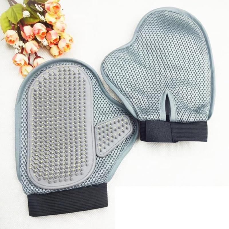 Magic Coat Professional Glove Dog Grooming Mitt (Grey, 23.5 * 18.5CM) image number 3