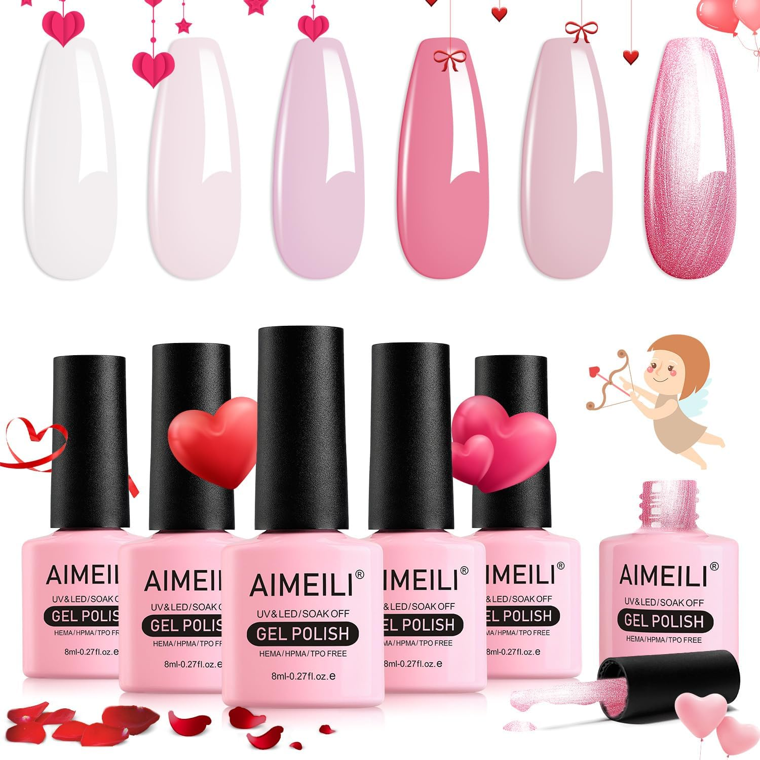 AIMEILI Gel Nail Polish 6 X 8Ml Set 63