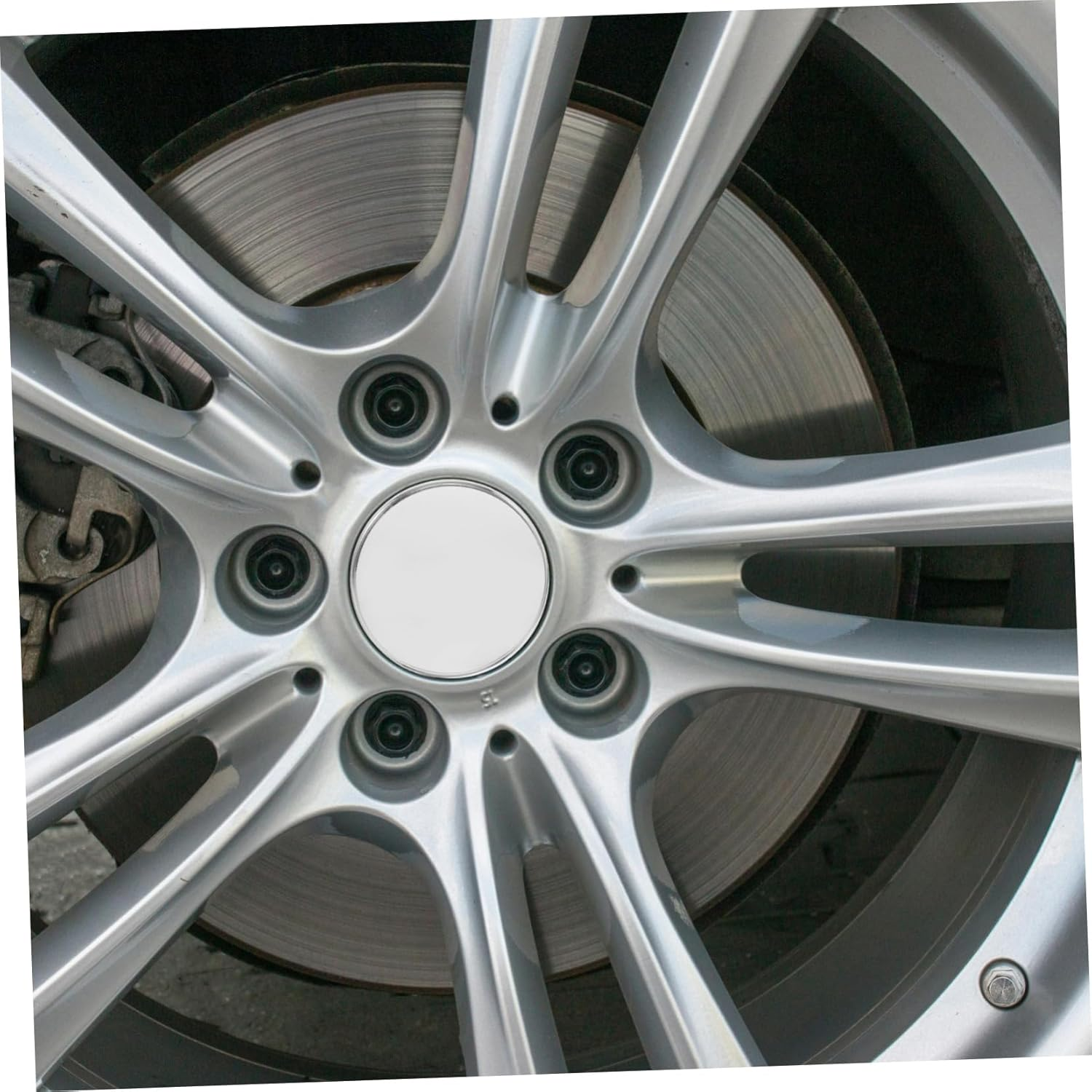 ELAYARD 4Pcs 68Mm Car Wheel Hub Center Cap Covers Silver Rim Center Covers Dustproof Replacement for Automotive Wheels Accessories image number 1