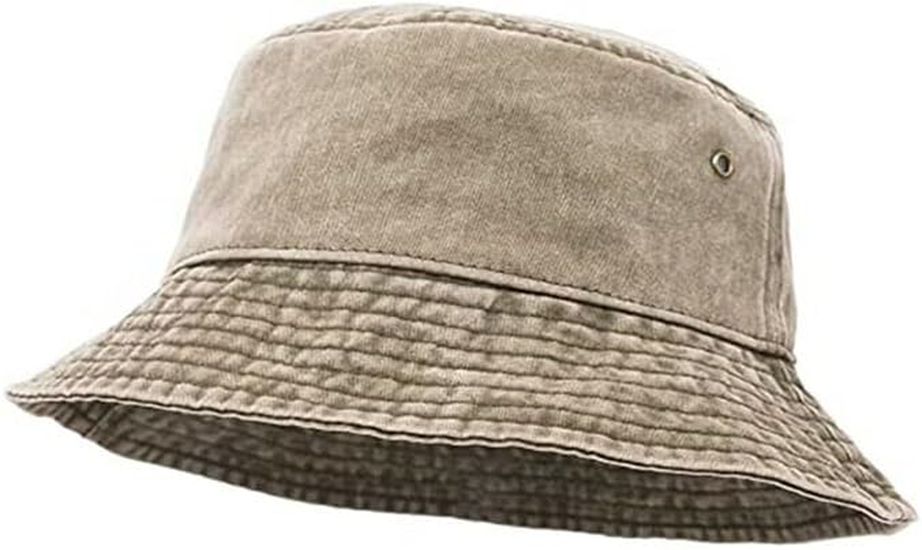 AIMALL Unisex Men Women Washed Cotton Outdoor Camping Sports Bucket Hats Fisherman Hat-Stylish Unisex Cotton Bucket Hat -Washed Finish for a Vintage Look image number 4