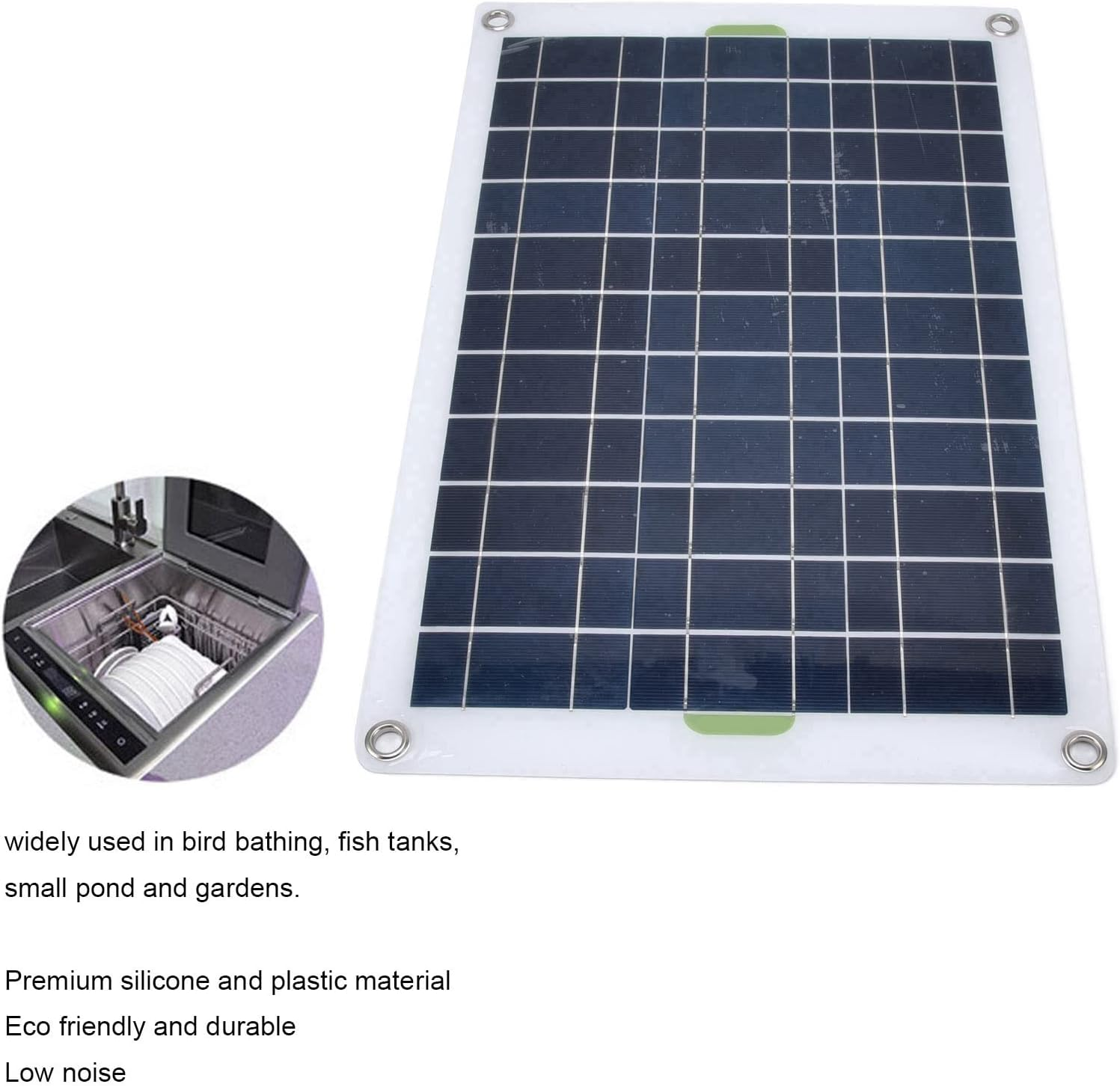 Omabeta 2A 12V 800L/H Solar Pump Kit, Fountain Pump with Solar Panel for Garden Pond Bird Bath Fish Tank image number 1