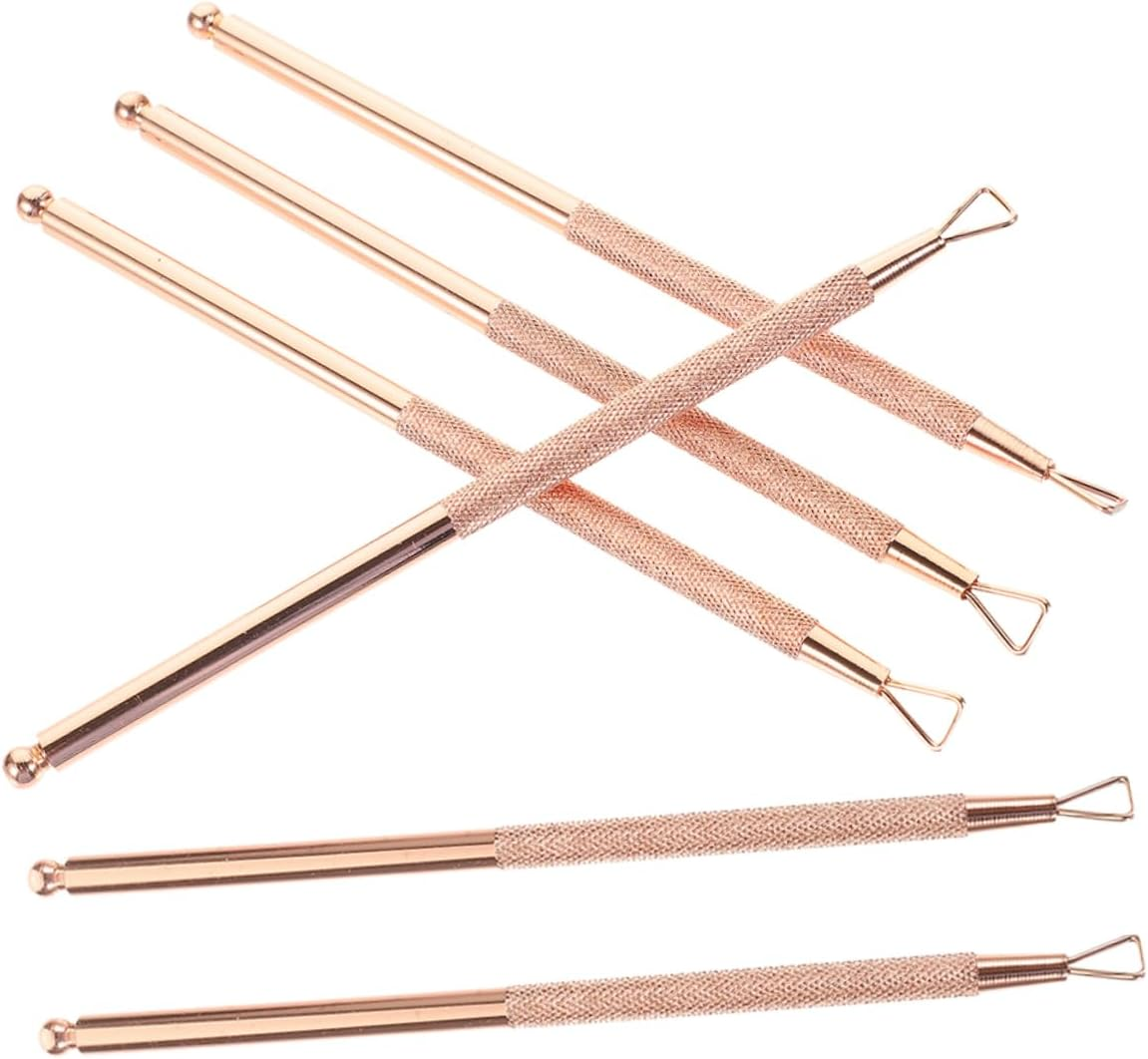 NOLITOY 6Pcs Stainless Steel Cuticle Pusher Gel Polish Remover Tool for Polish Removal Cuticle Care