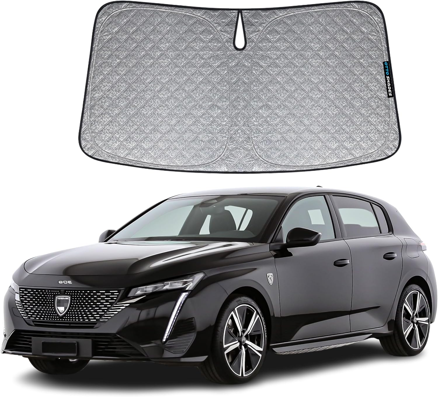 OTTO SHADES Patented Thick Windscreen Sunshade for Peugeot 308 2022-2026, 6-Layer Custom Fit, Maximum UV Protection & Heat Shield | Foldable Front Window Sunshade & Sun Visor Accessories image number 6