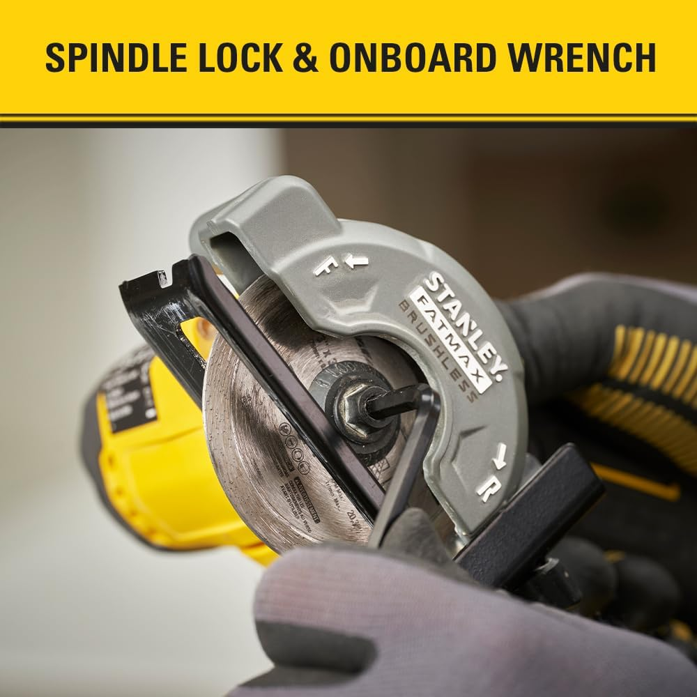 STANLEY FATMAX V20 | 18V Cordless Brushless 76Mm Cut off Tool &ndash; up To, 20,000RPM, 19Mm Max Depth, Dust Collection System, LED Work Light, for Plastic, Fibreglass, Metal, PVC Pipes and More, Tool Only image number 4