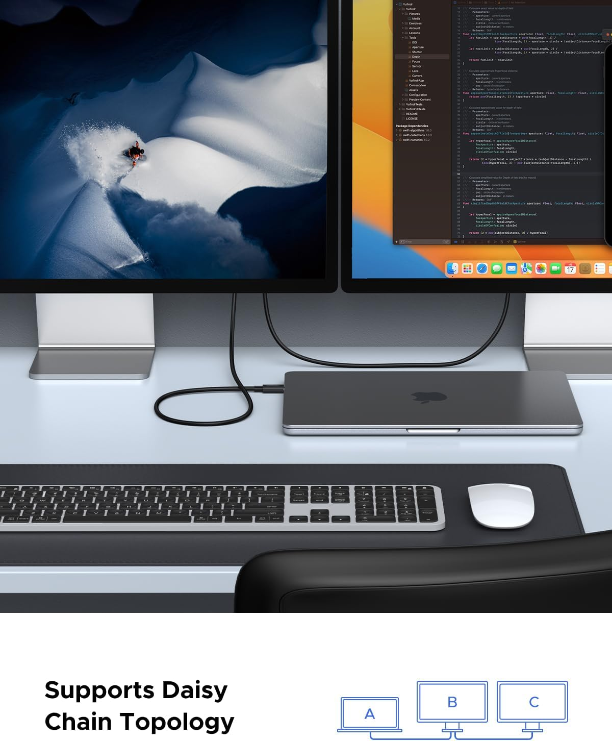 UGREEN 240W 80Gbps Thunderbolt 5 Cable with 120Gbps Bandwidth Boost, Intel Certified USB C Cable, 16K/8K@60Hz Compatible with Thunderbolt 4, USB4, Iphone 17 Pro Max, Macbook Pro, Dell XPS, Hub, 1M