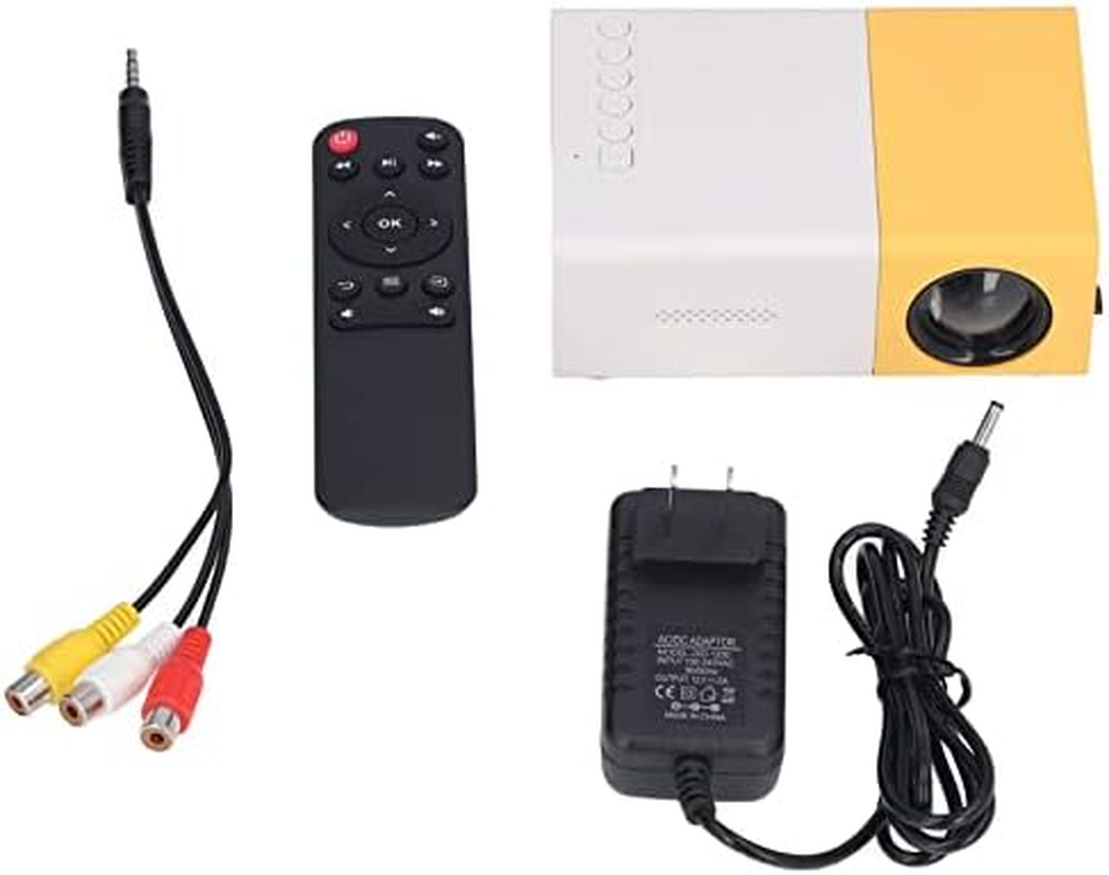 Mini Projector, Portable Projector 1080P Full HD Huge Screen Fast Heat Dissipation Compatible with Tablet Laptop PC TV Box LED Pico Video Projector for Home Outdoor Theater Movie image number 3