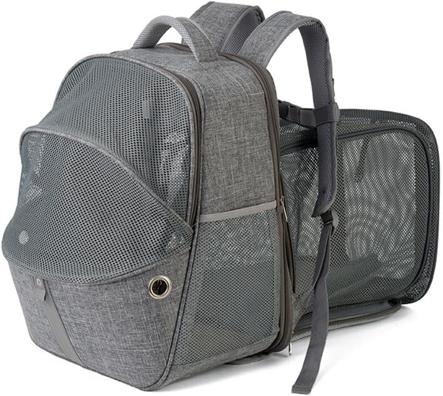 YUEHISY Expandable Breathable Pet Carrier Backpack for Cats Dogs Portable Foldable Pet Carrier for Traveling/Hiking/Camping Blue/Green/Gray Suitable for Small Dogs/Cats Oxford Cloth (Green)