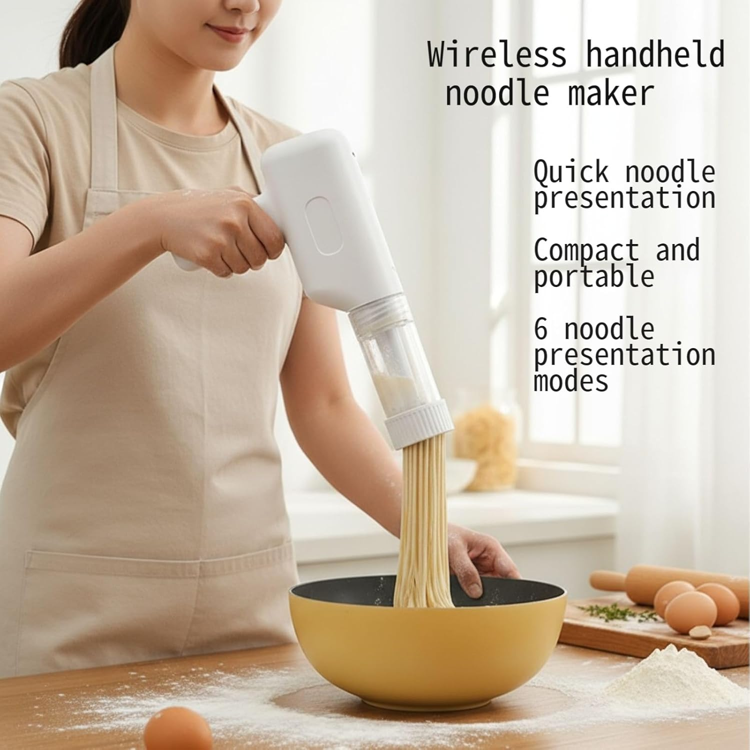 Electric Pasta Maker Machine & Idiyappam Maker（Navy Blue 6 Modes） - Navy Blue image number 3