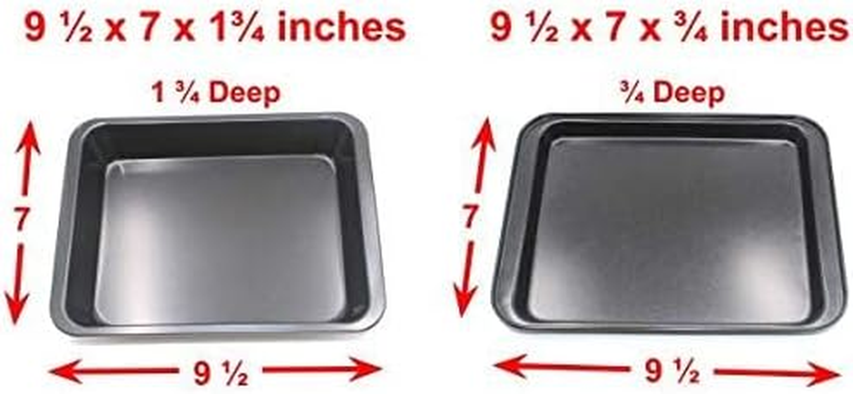 5-Piece Nonstick Bakeware Set for Toaster & Convection Ovens &ndash; Includes Baking Trays, Cooling Rack & Silicone Mats &ndash; Compact Baking Tray Set for Small Ovens image number 4