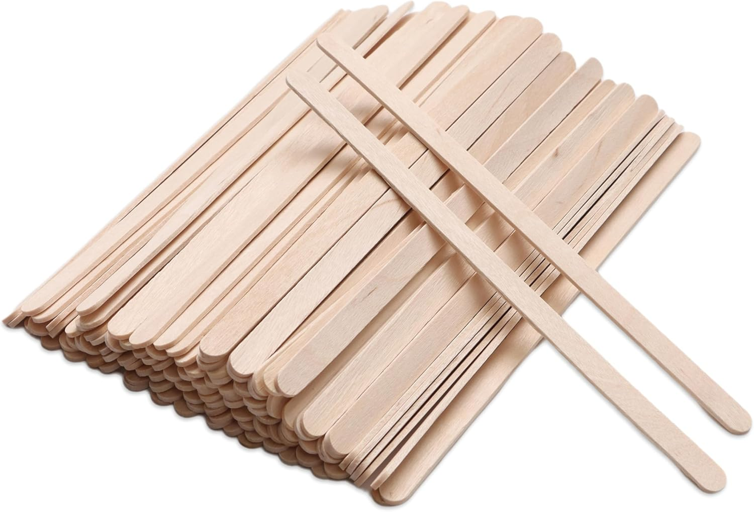 300Pcs Wooden Wax Sticks - for Body Legs Face 5.5Inch Medium Sizes Eyebrow Waxing Applicator Spatulas Wood Coffee Stirrs Wooden Carft Stick image number 5