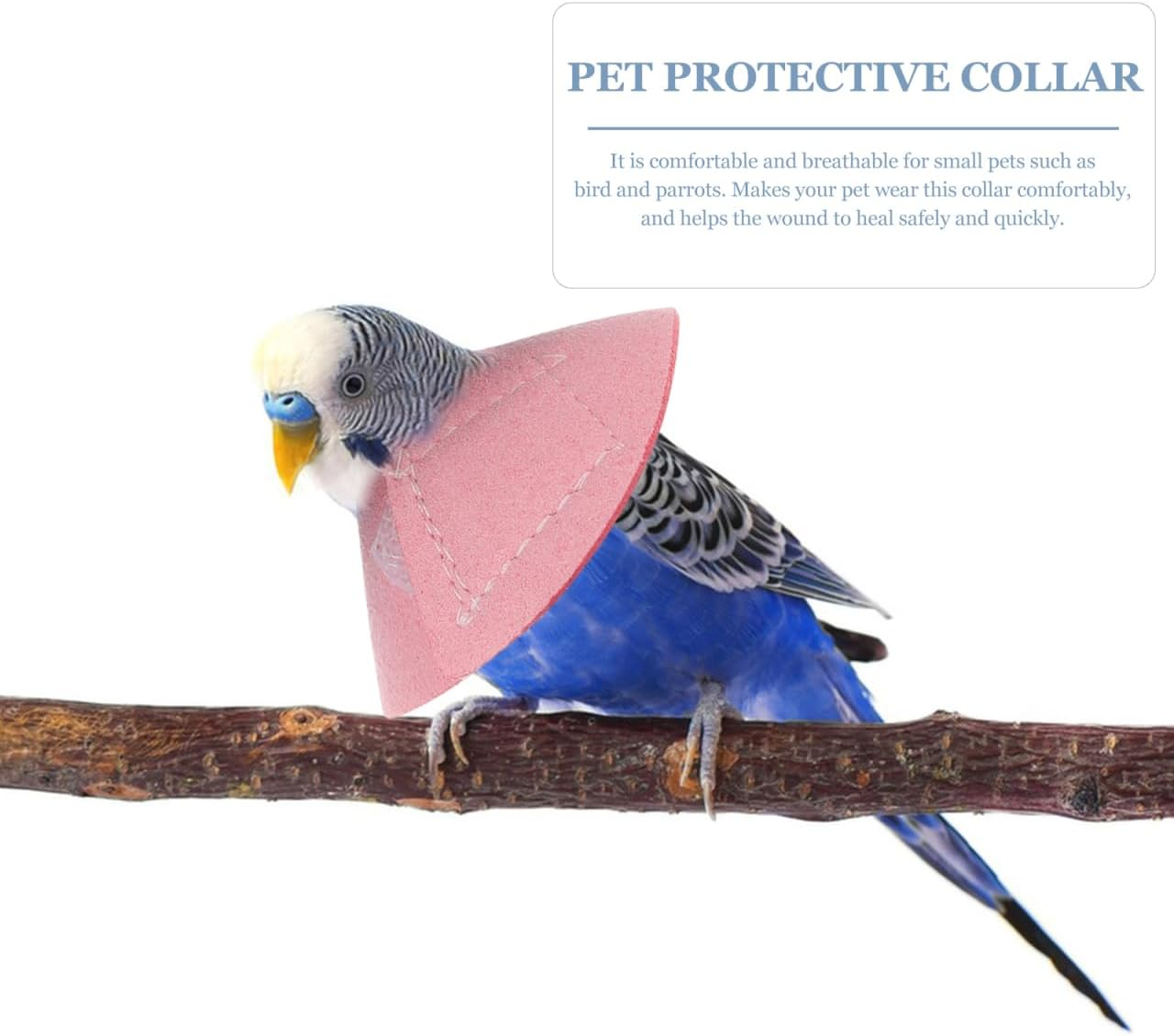 Iplusmile Adjustable Small Bird Recovery Collar Parrot Neck Ring Pet Protective Anti-Bite Cone for Wound Healing and Scratch Prevention image number 1