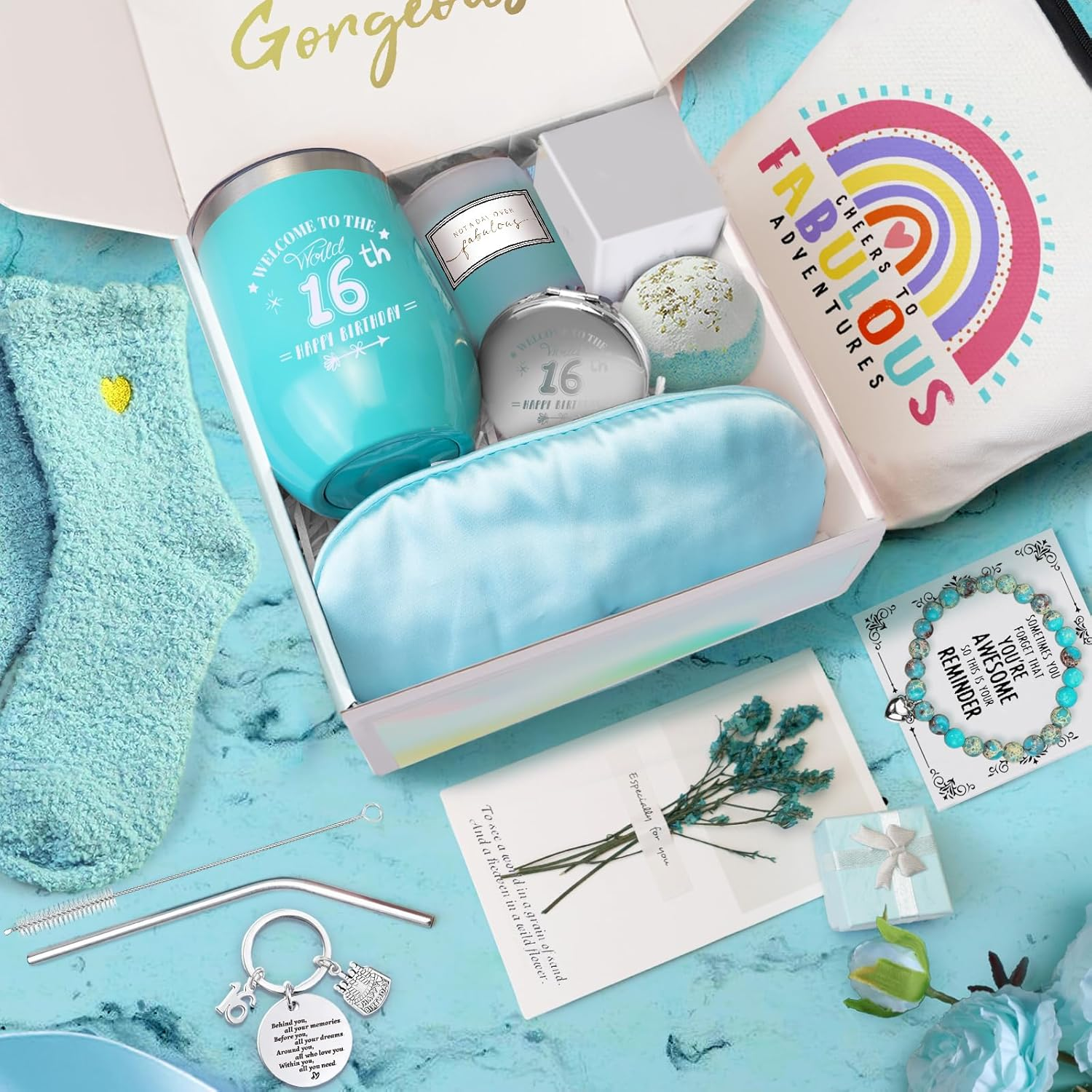 16Th Birthday Gifts for Girls, Sweet 16 Years Old Gift Ideas, 10 Pieces Unique 16Th Gifts for Daughter, Niece, Granddaughter, Sister, Bestie, Happy 16Th Birthday Gifts Her image number 3