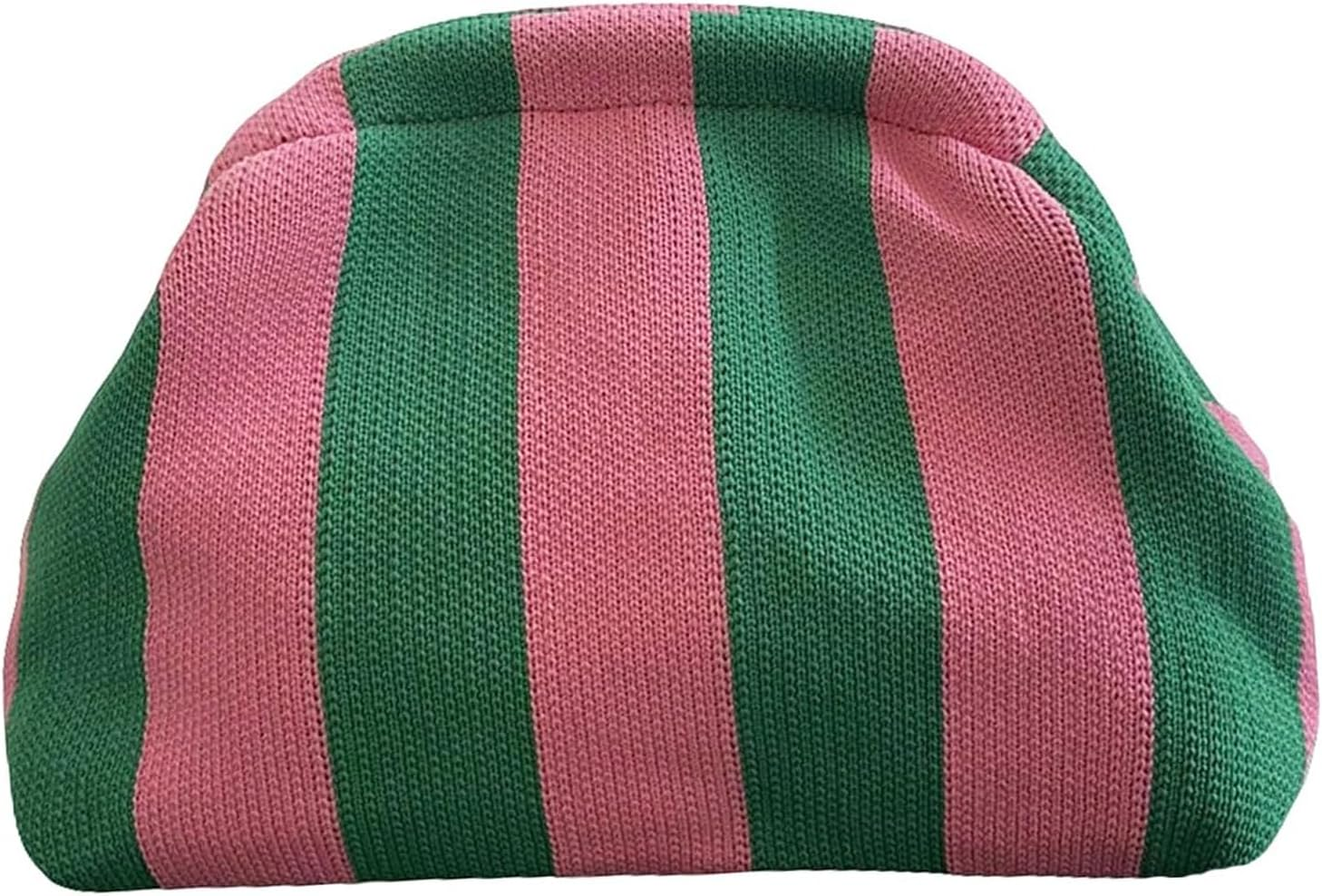 Colorful Woven Dumpling Bag for Women - Striped Crochet Evening Clutch Purse for Summer Beach Outings