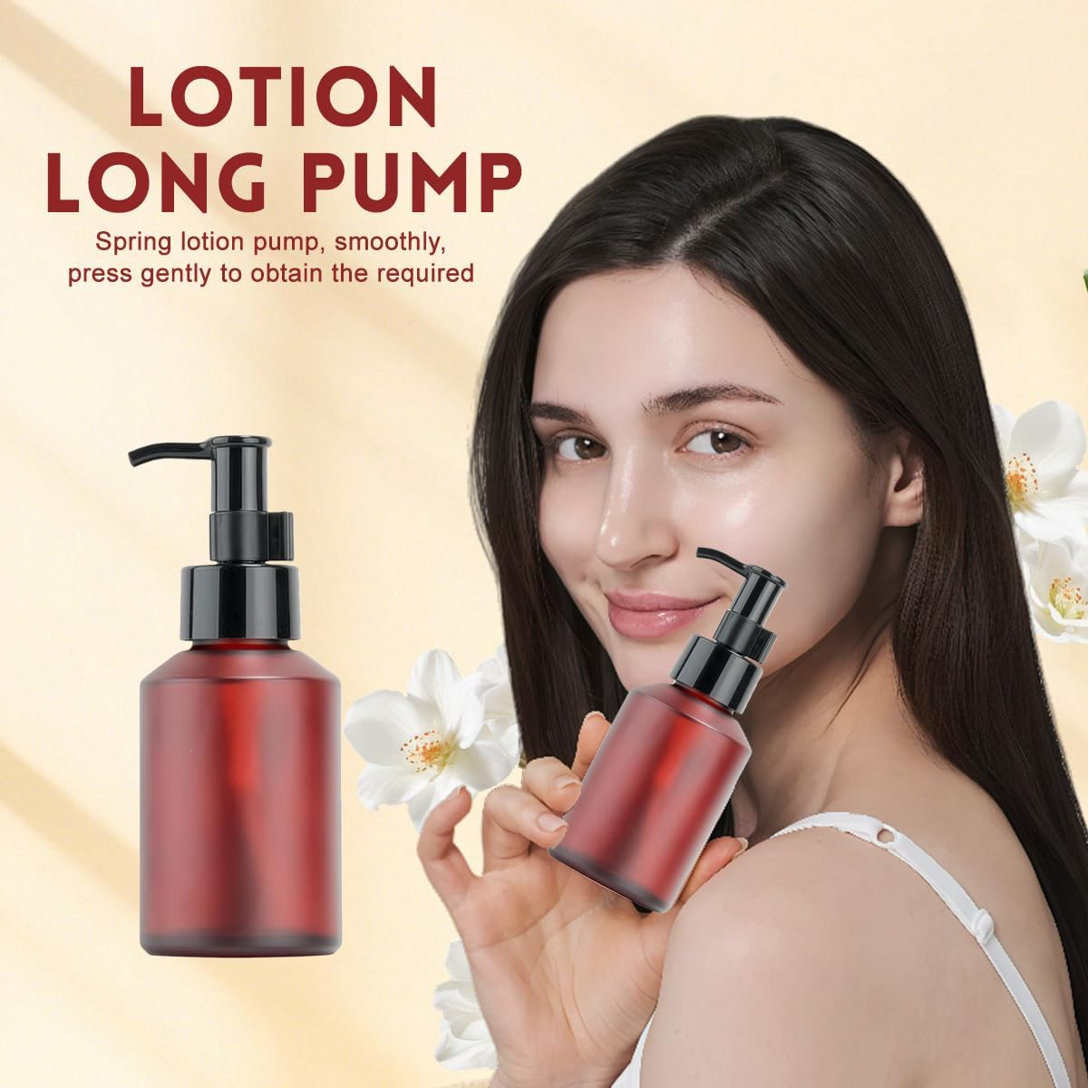 200Ml/6.7Oz Empty Wine Red Glass Pump Bottle with Black Pumps Refillable Soap Dispenser Cosmetic Containers for Essential Oil Lotion Cream, Wine Red, 200Ml/6.7Oz, Fashion image number 3