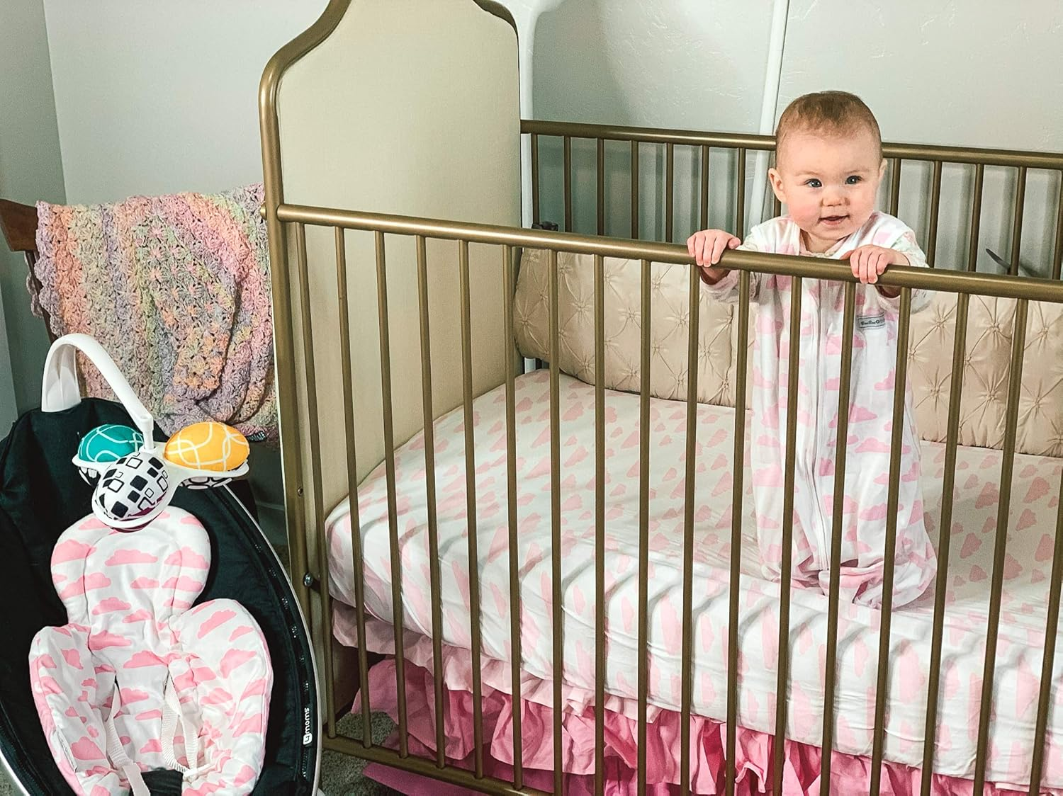 Infant Insert Compatible with 4Moms Mamaroo & Rockaroo &ndash; Car Seat Insert 2 Pack &ndash; Reversible Infant Car Seat Insert &ndash; Rockaroo & Mamaroo Newborn Insert &ndash; Soft Plush Minky Car Seat Head Support Insert image number 5