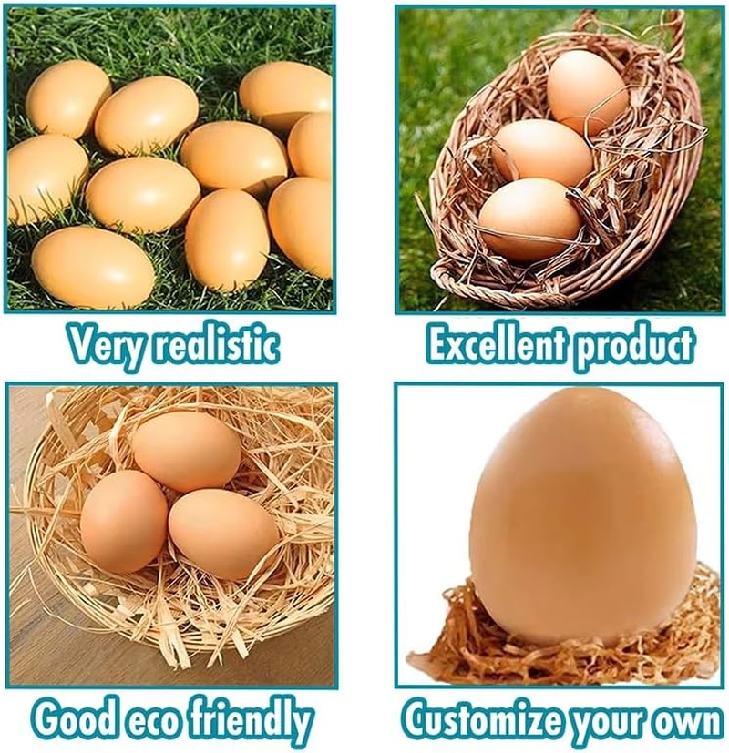Wooden Fake Eggs-4Piece for Laying Hens in Chicken Coop image number 6