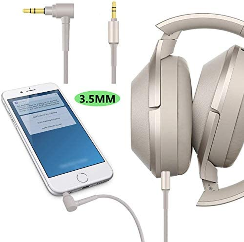 WH1000XM5 Replacement Audio Cord WH-1000XM4 Cable Compatible with Sony WH1000XM2 WH-1000XM3 MDR-XB950BT MDR-100ABN MDR-10R MDR-1000X MDR-ZX770BN Noise-Canceling Headphones(Gold) - Gold image number 5