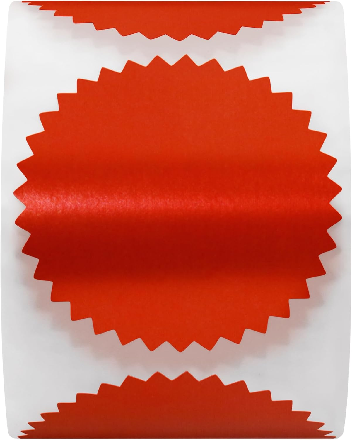 Hybsk 300Pcs Bright Red Vintage Embosser Stamp Sealing Blank Certificate Self-Adhesive Stickers 2 Inch Embossing Stickers for Envelopes, Package, School, Business (Bright Red) image number 5