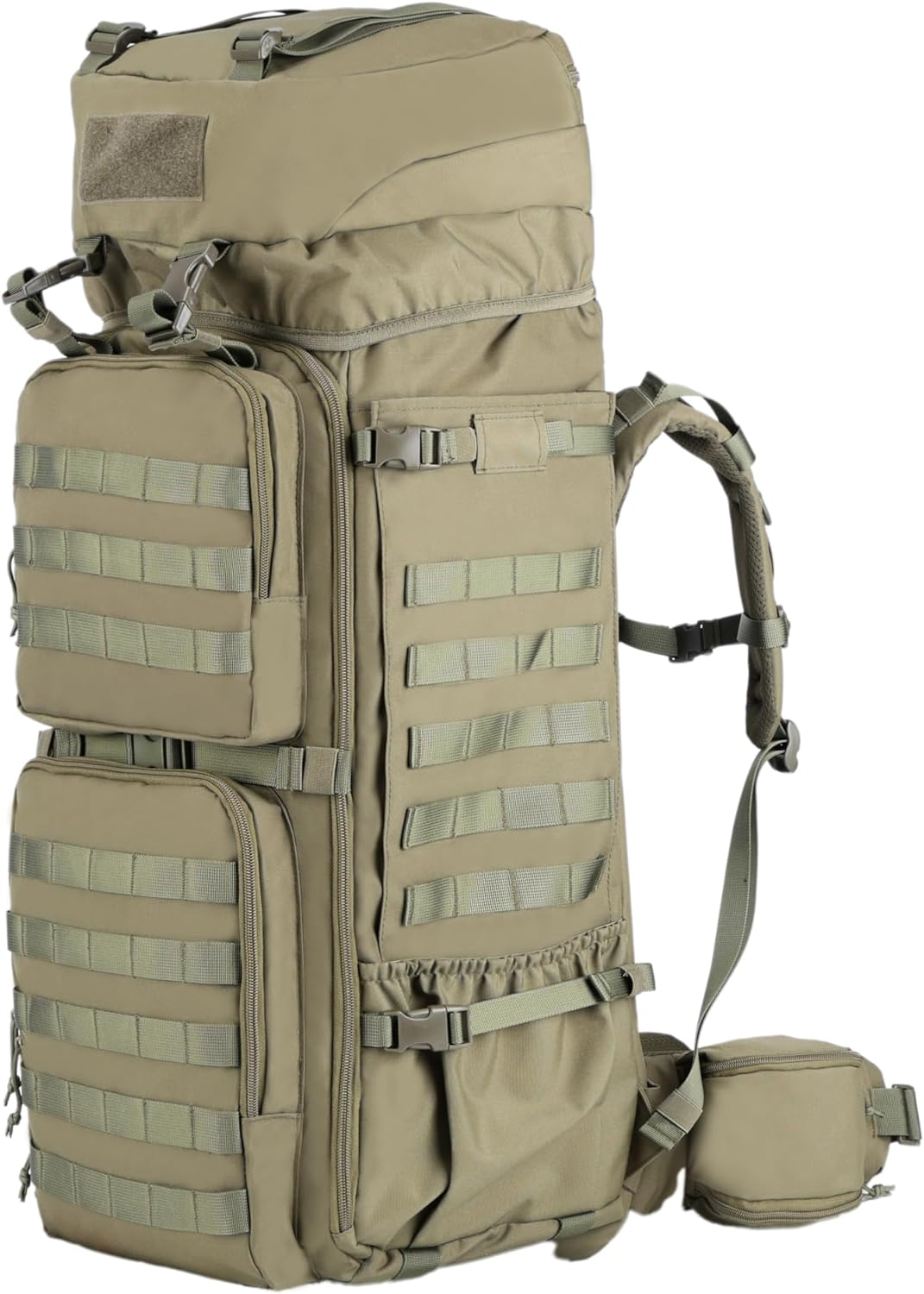 Zsearaymy 75L Hiking MOLLE Backpack with Internal Frame & Rain Cover for Tactical, Camping, Backpacking, Survival Travel