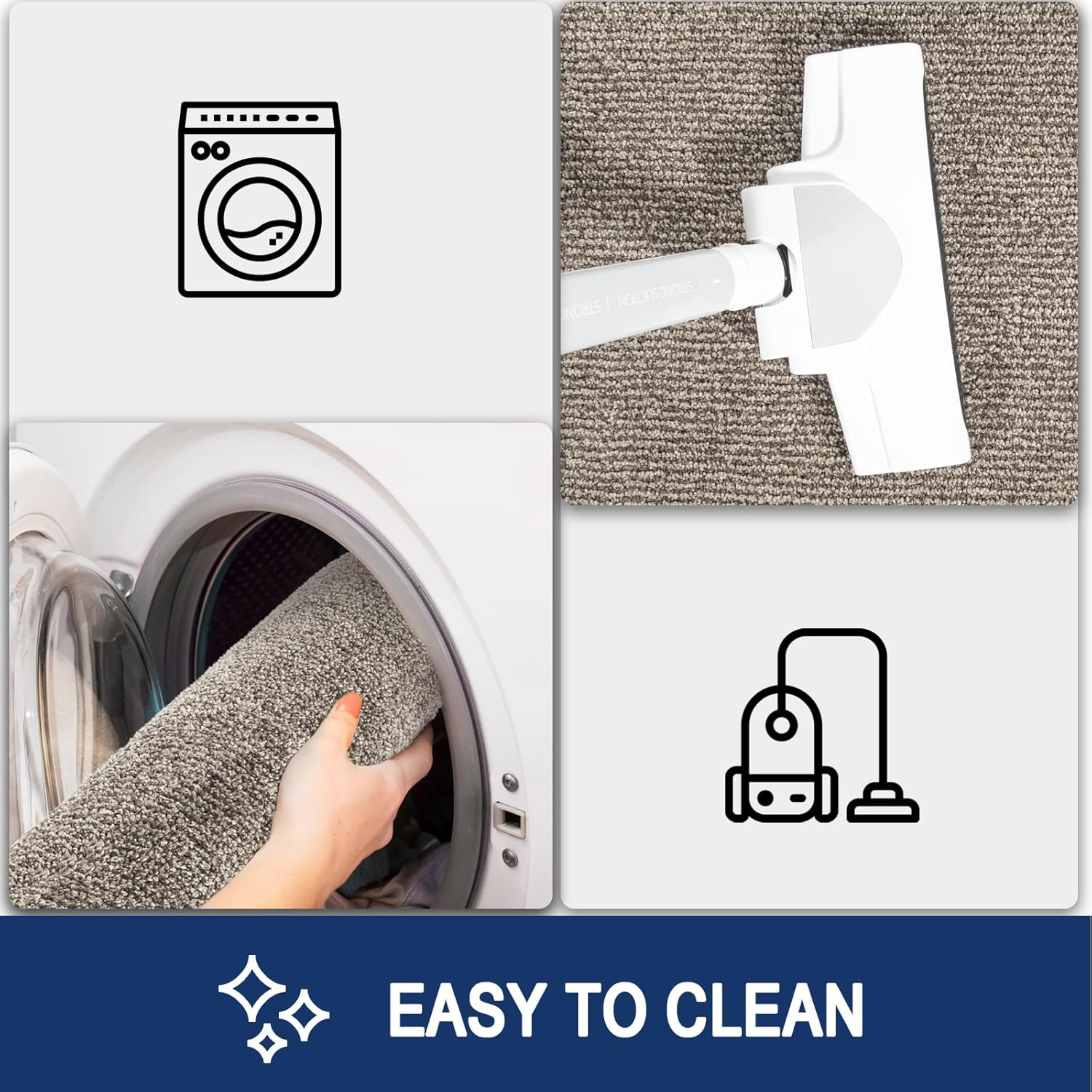 FCSDETAIL Dirt Trapper Indoor Door Mat 80 X 120 Cm, Machine Washable Entrance Rug, Dog Doormat, Non-Slip inside Floor Mat for Entryway, Muddy Shoes & Paws image number 7