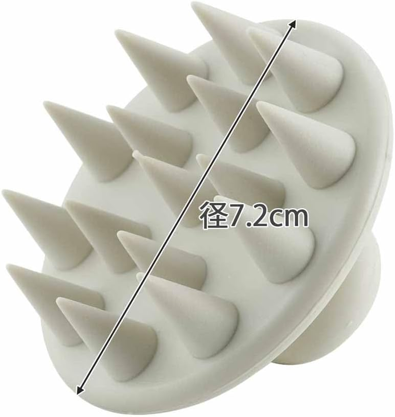 Shimomura 44252 Shampoo Brush Silicone [Made in Japan] Women'S Men'S Hair Washing Scalp Pores Massage Scalp Brush Ivory image number 1